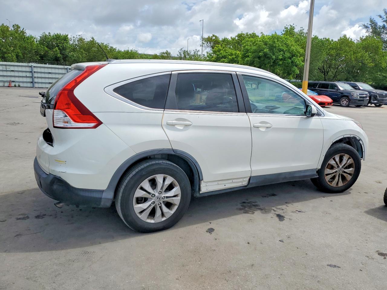2013 Honda Cr-v Exl White vin: 5J6RM3H73DL017159