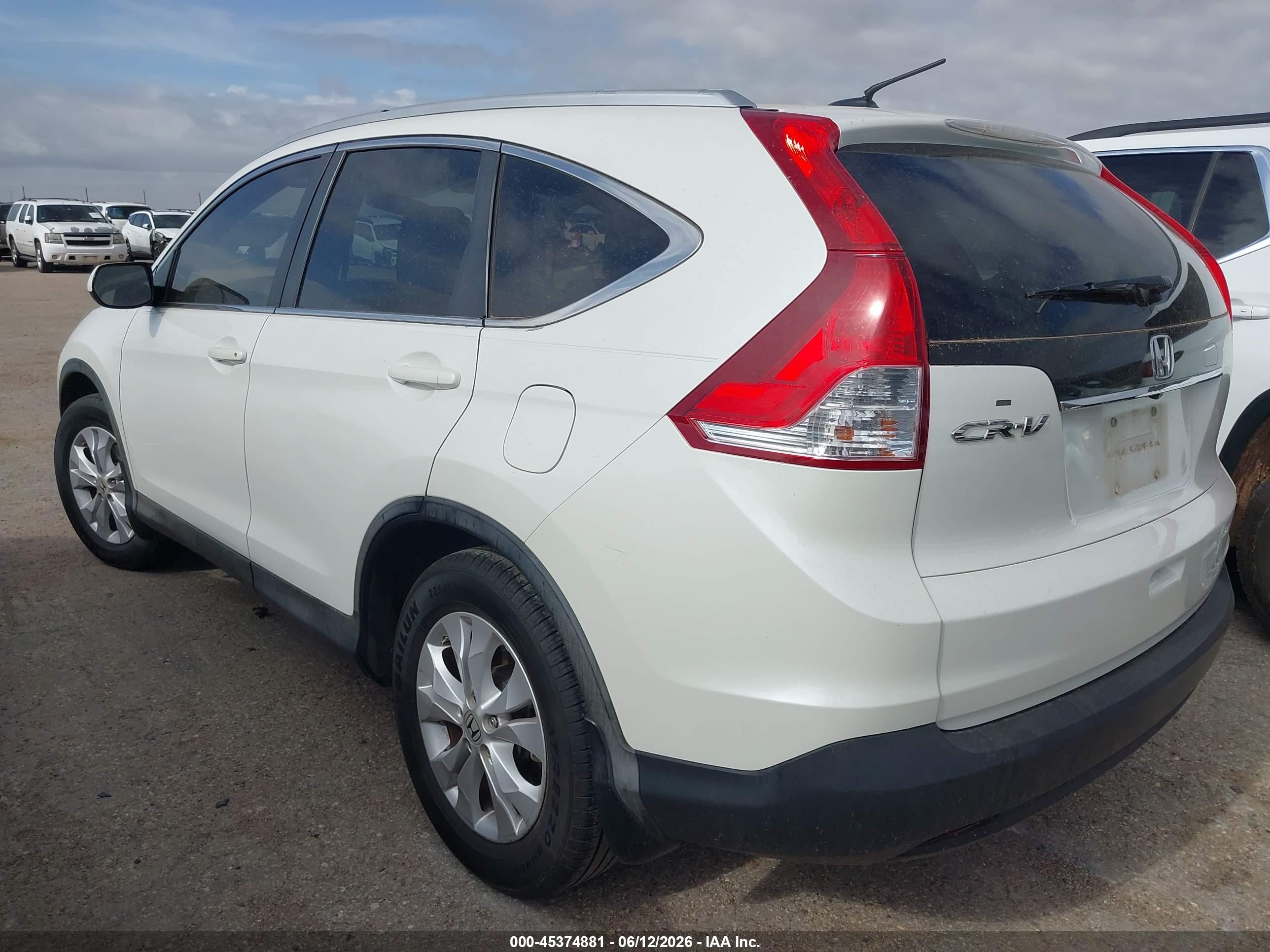 2013 Honda Cr-v Ex-l White vin: 5J6RM3H73DL024533