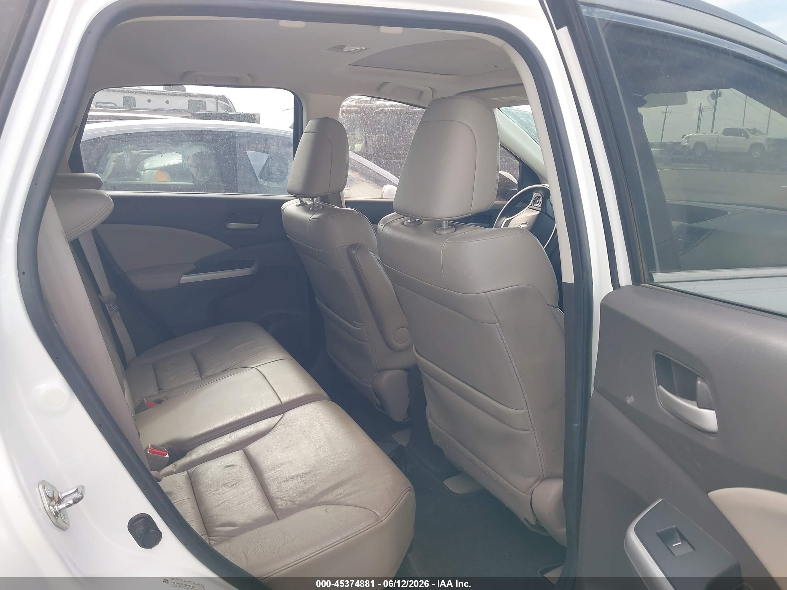2013 Honda Cr-v Ex-l White vin: 5J6RM3H73DL024533
