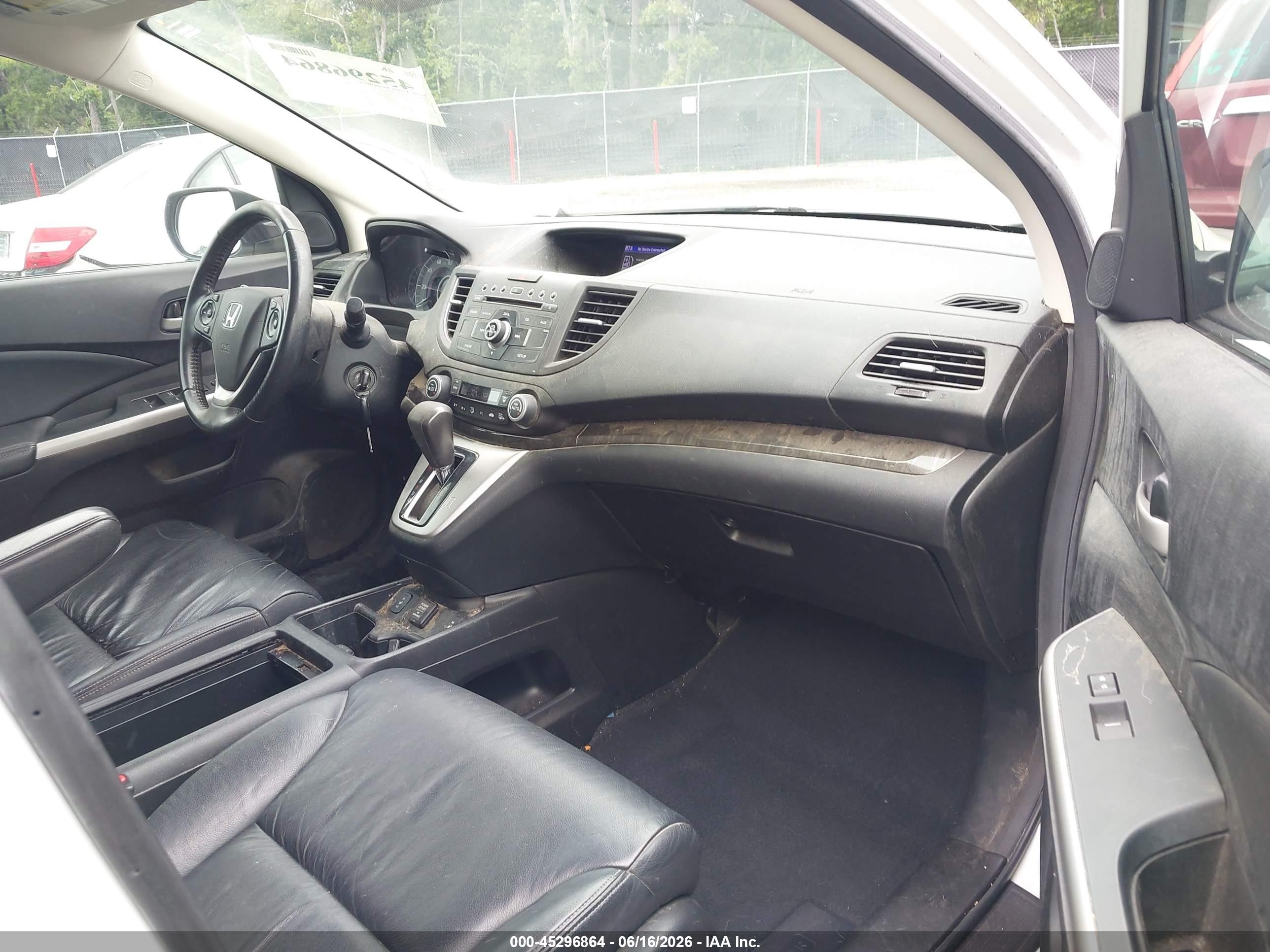2013 Honda Cr-v Ex-l White vin: 5J6RM3H73DL029408