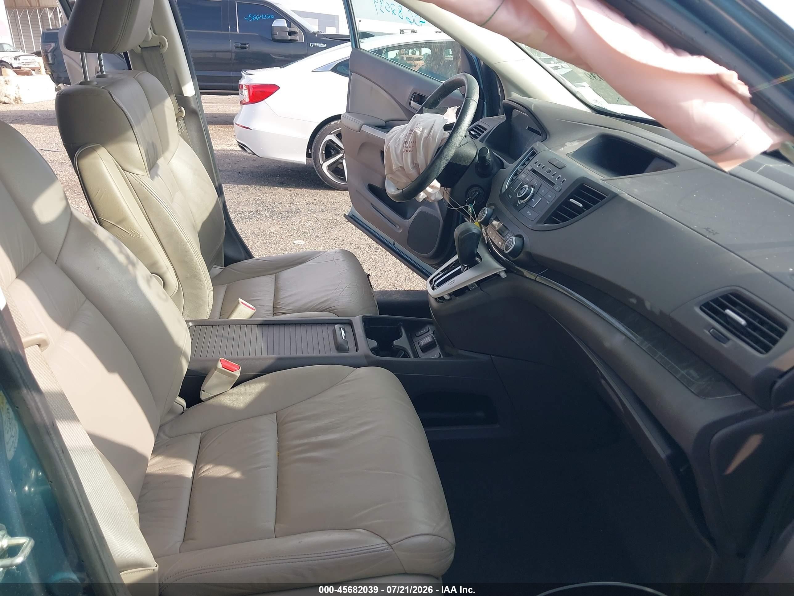 2013 Honda Cr-v Ex-l Light Blue vin: 5J6RM3H73DL034723