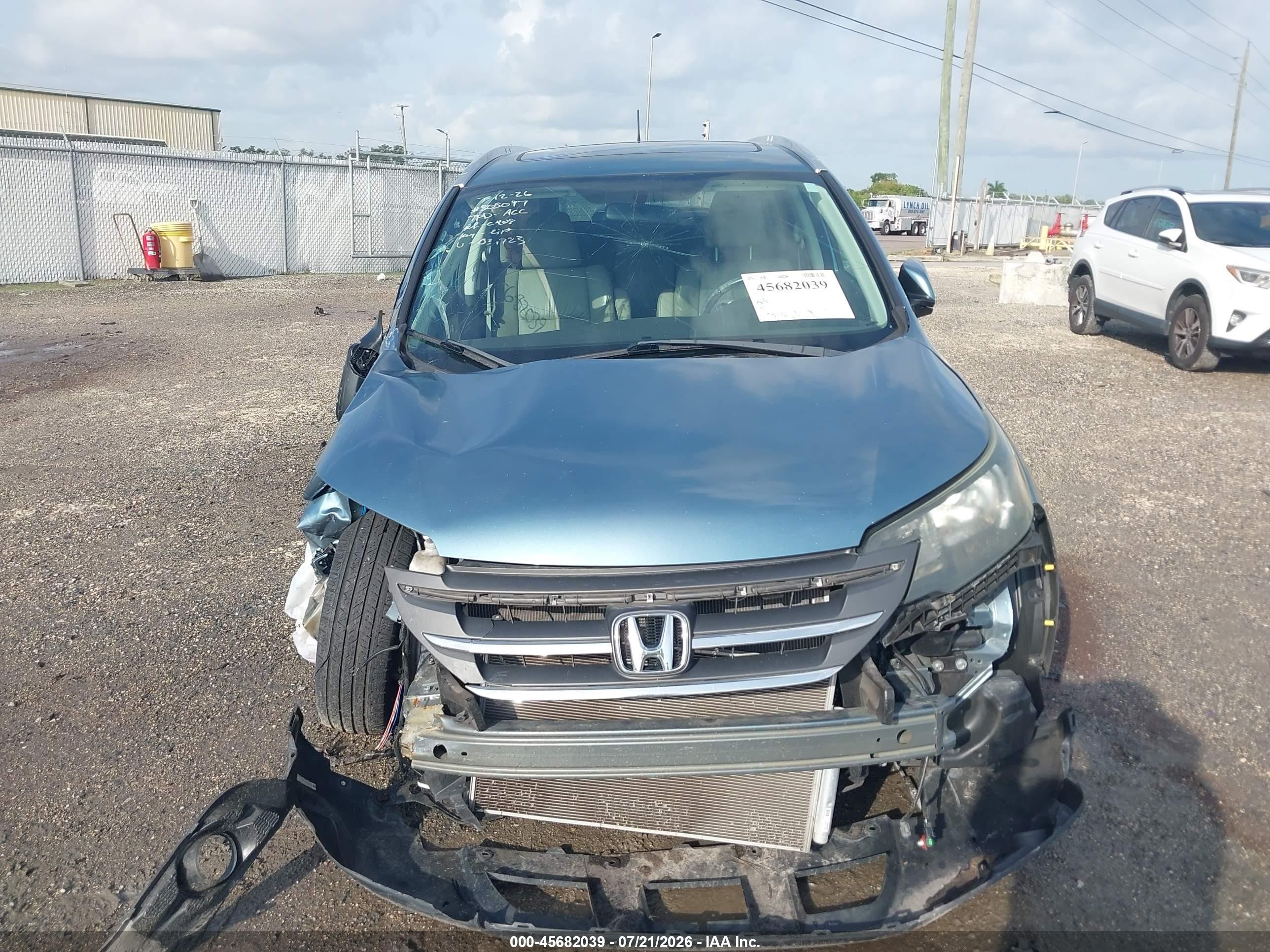 2013 Honda Cr-v Ex-l Light Blue vin: 5J6RM3H73DL034723