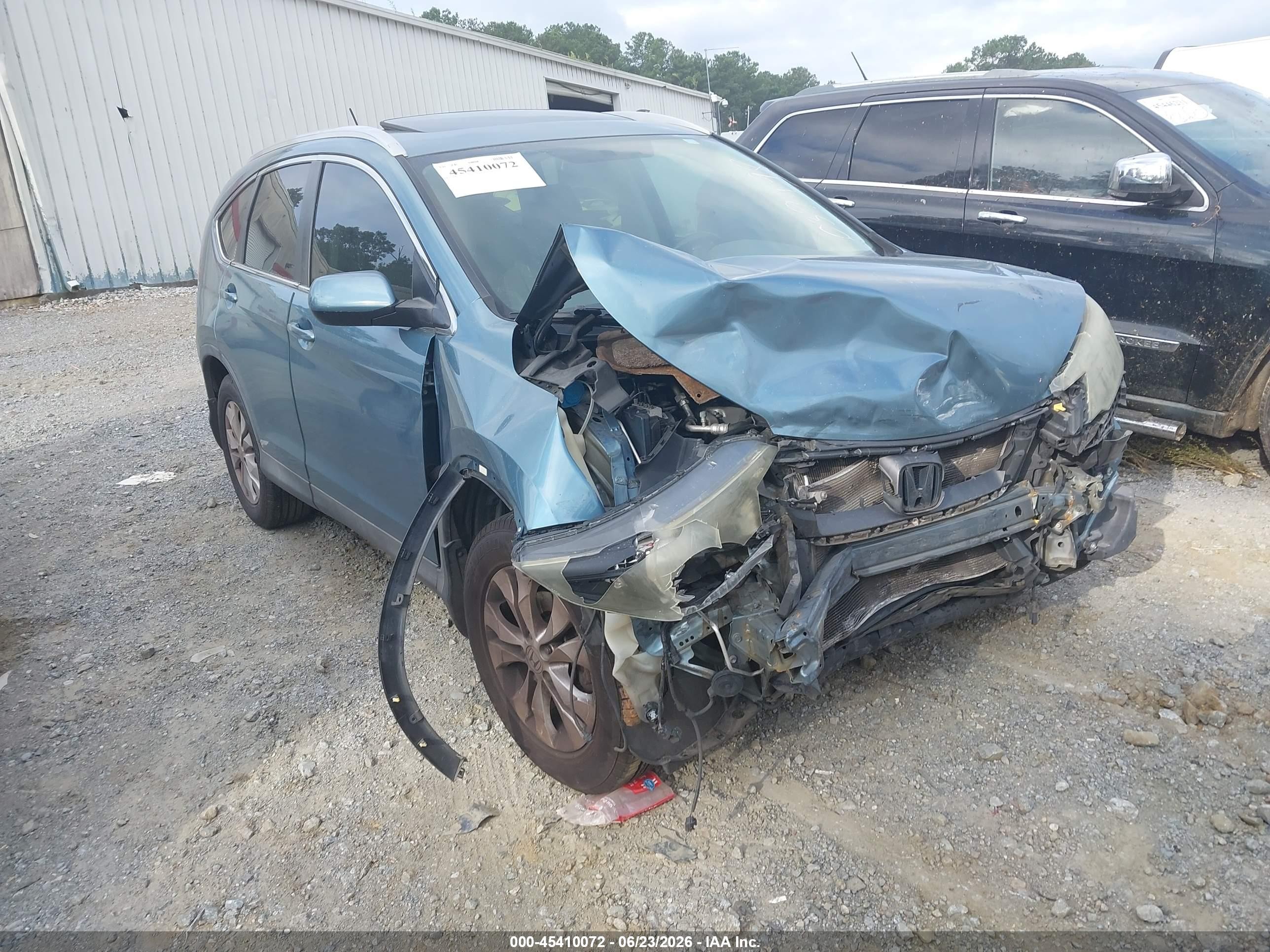 2013 Honda Cr-v Ex-l Blue vin: 5J6RM3H73DL039498