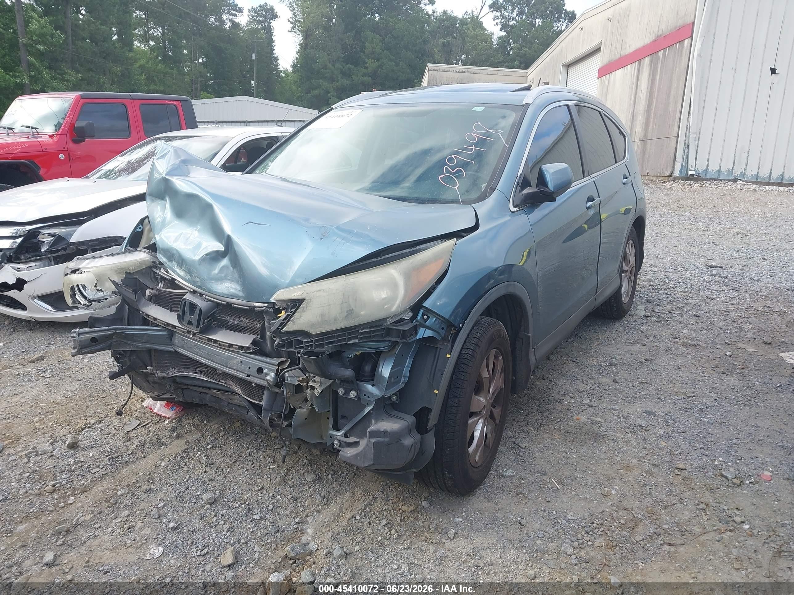 2013 Honda Cr-v Ex-l Blue vin: 5J6RM3H73DL039498