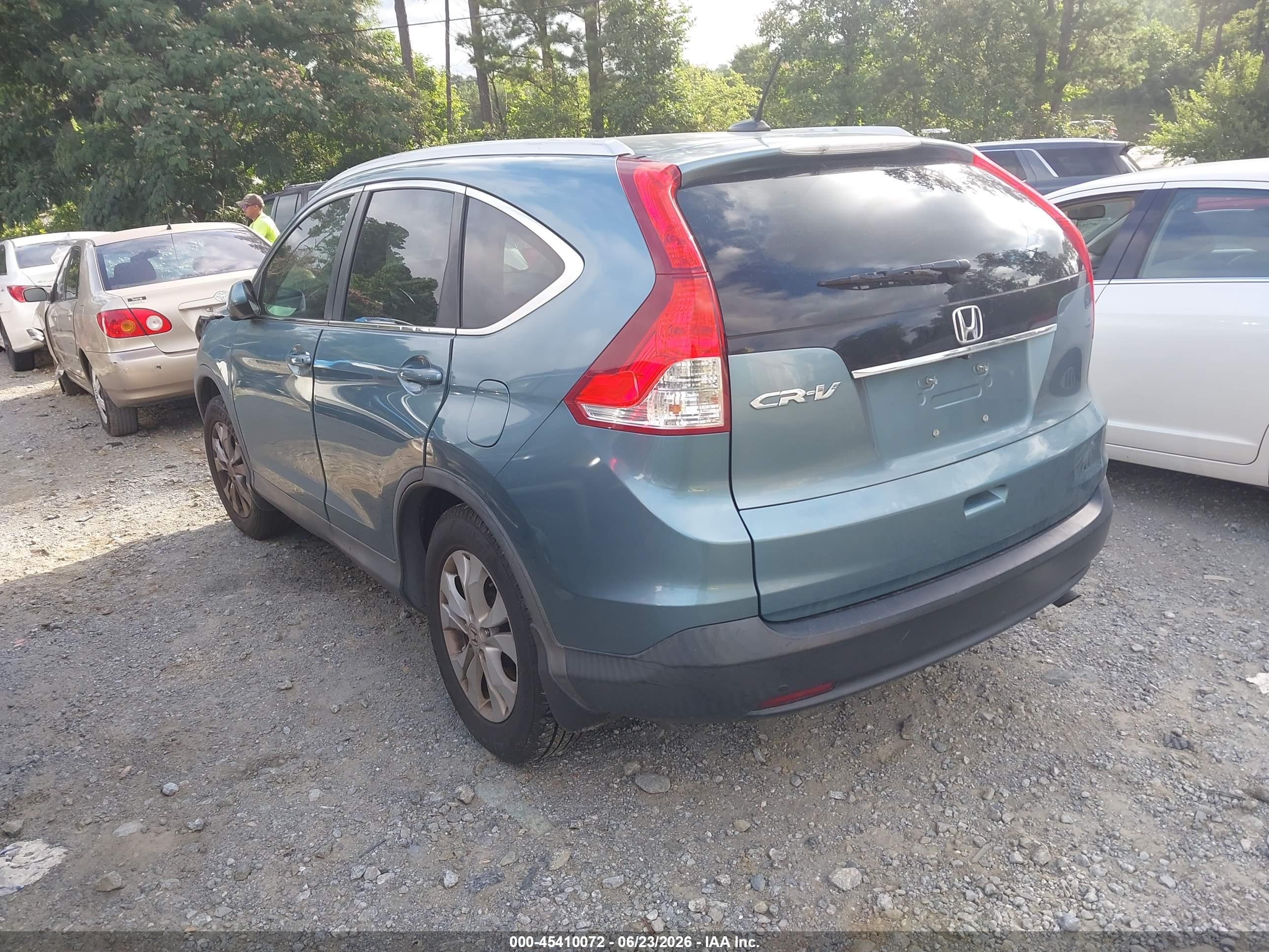 2013 Honda Cr-v Ex-l Blue vin: 5J6RM3H73DL039498