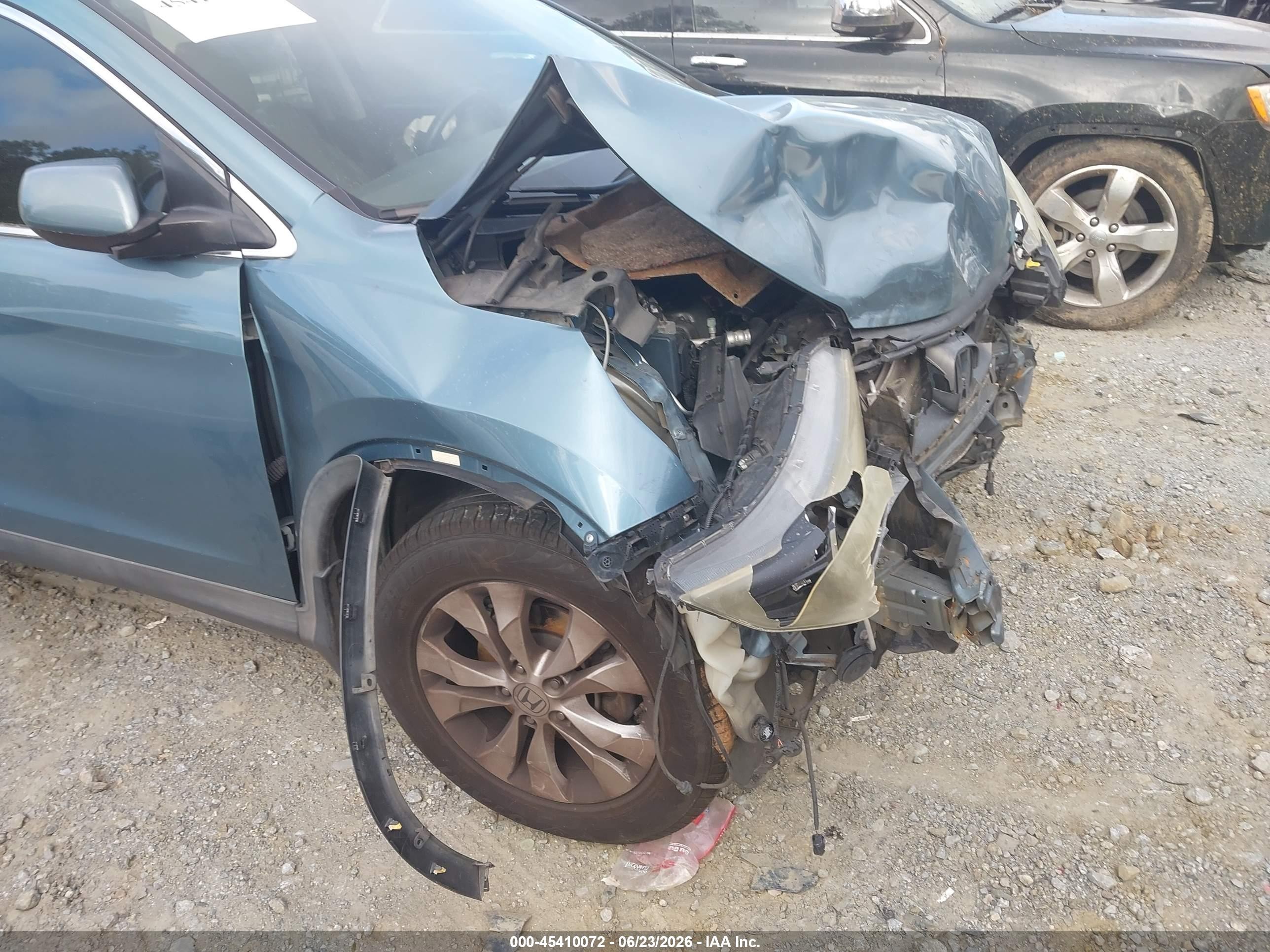 2013 Honda Cr-v Ex-l Blue vin: 5J6RM3H73DL039498