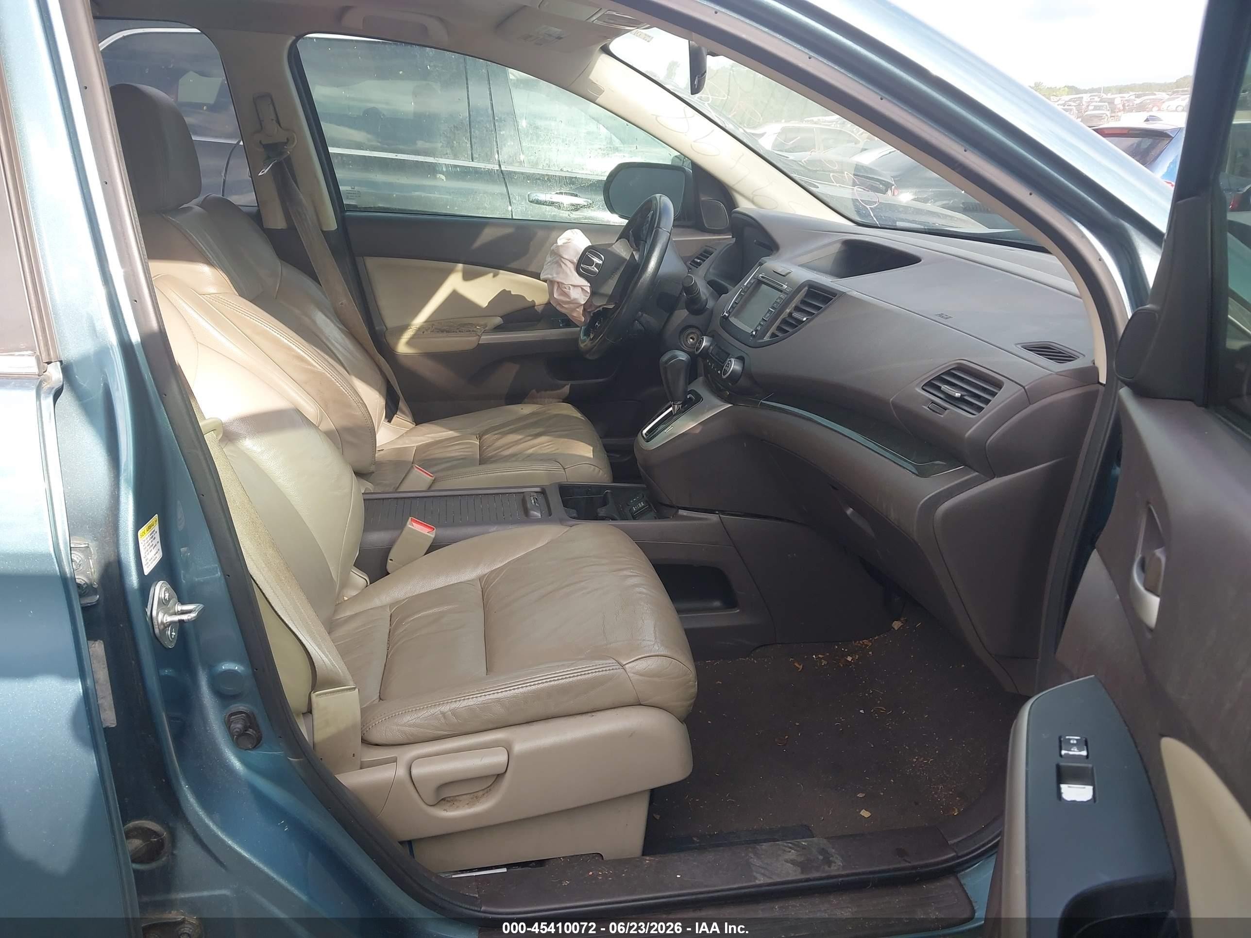 2013 Honda Cr-v Ex-l Blue vin: 5J6RM3H73DL039498