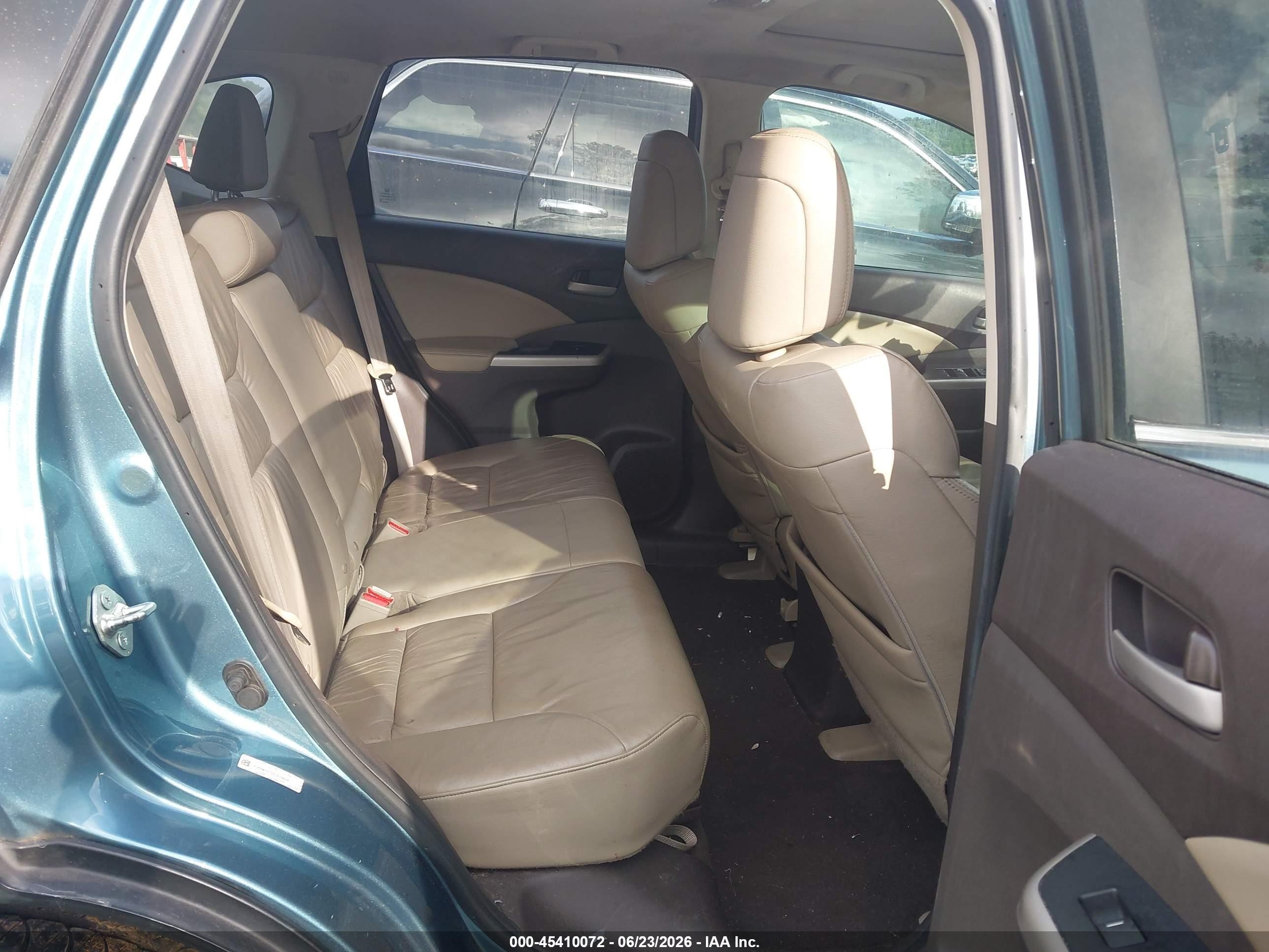 2013 Honda Cr-v Ex-l Blue vin: 5J6RM3H73DL039498