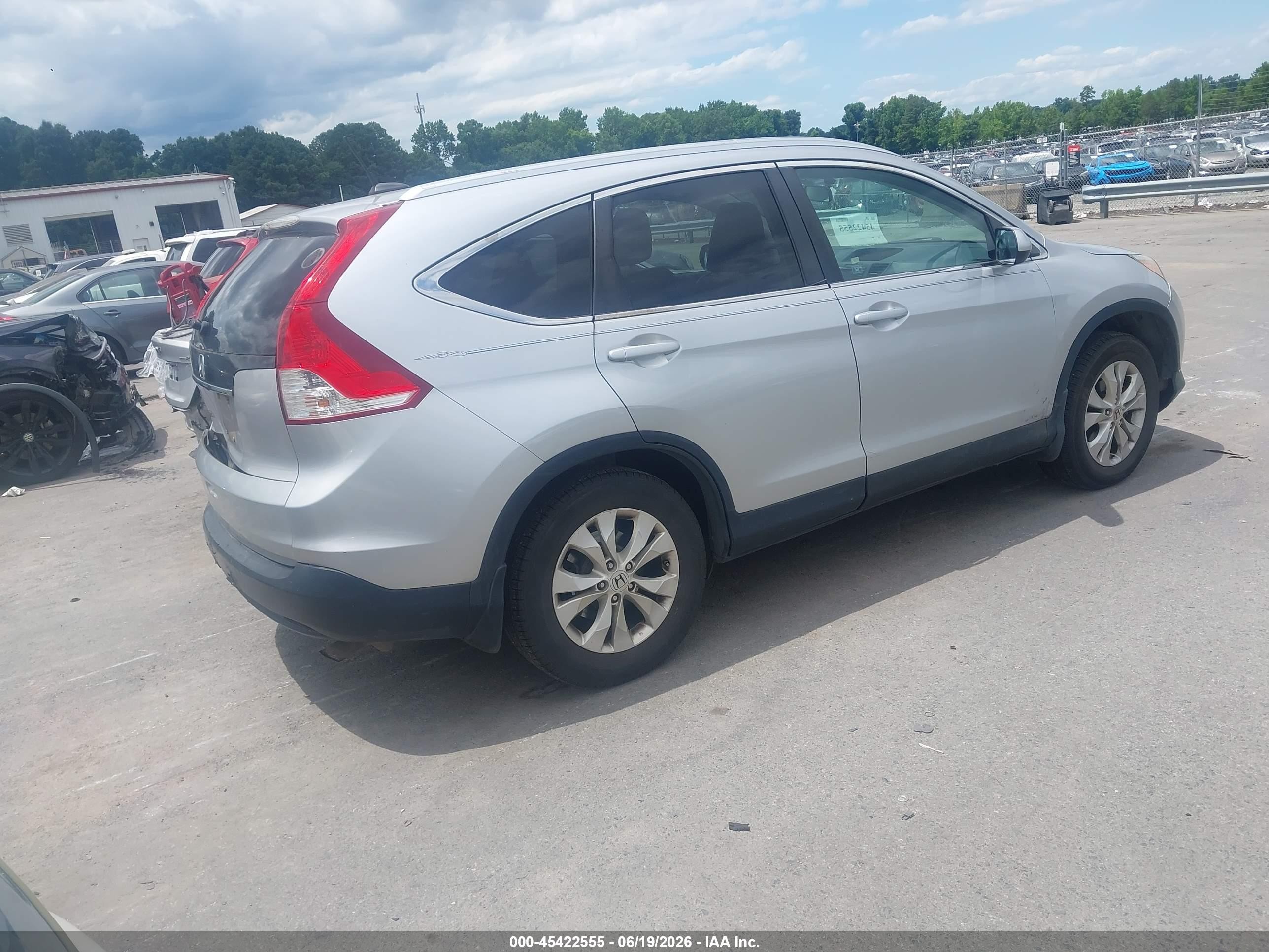 2013 Honda Cr-v Ex-l Silver vin: 5J6RM3H73DL040635