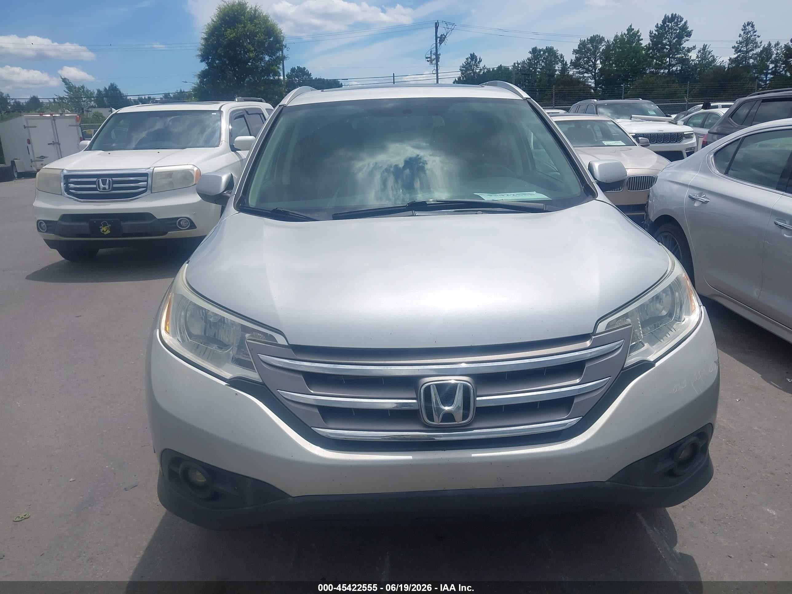 2013 Honda Cr-v Ex-l Silver vin: 5J6RM3H73DL040635