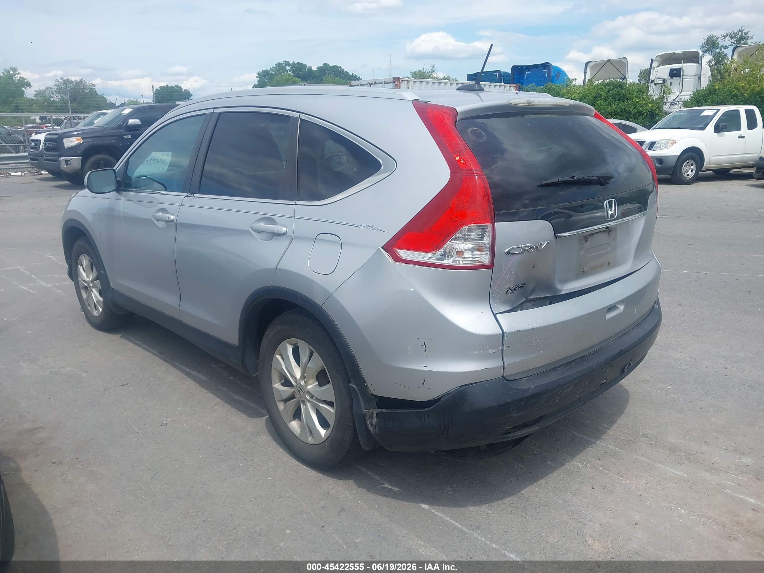 2013 Honda Cr-v Ex-l Silver vin: 5J6RM3H73DL040635