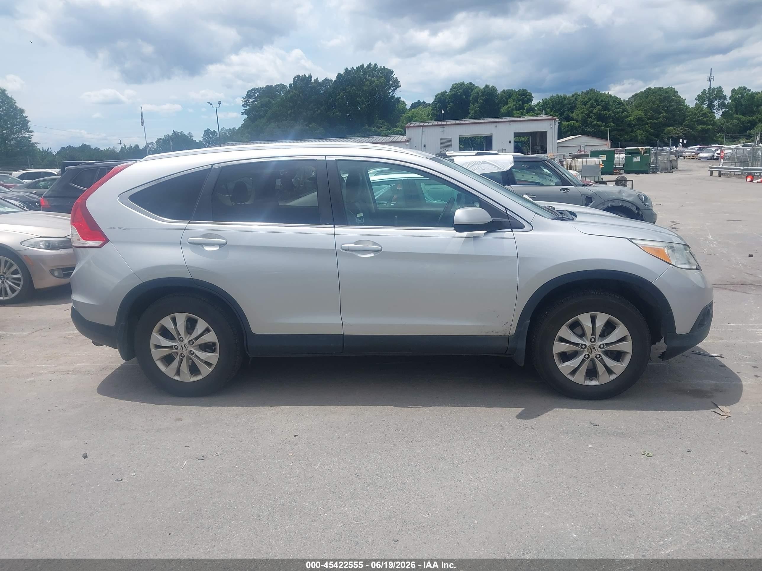 2013 Honda Cr-v Ex-l Silver vin: 5J6RM3H73DL040635