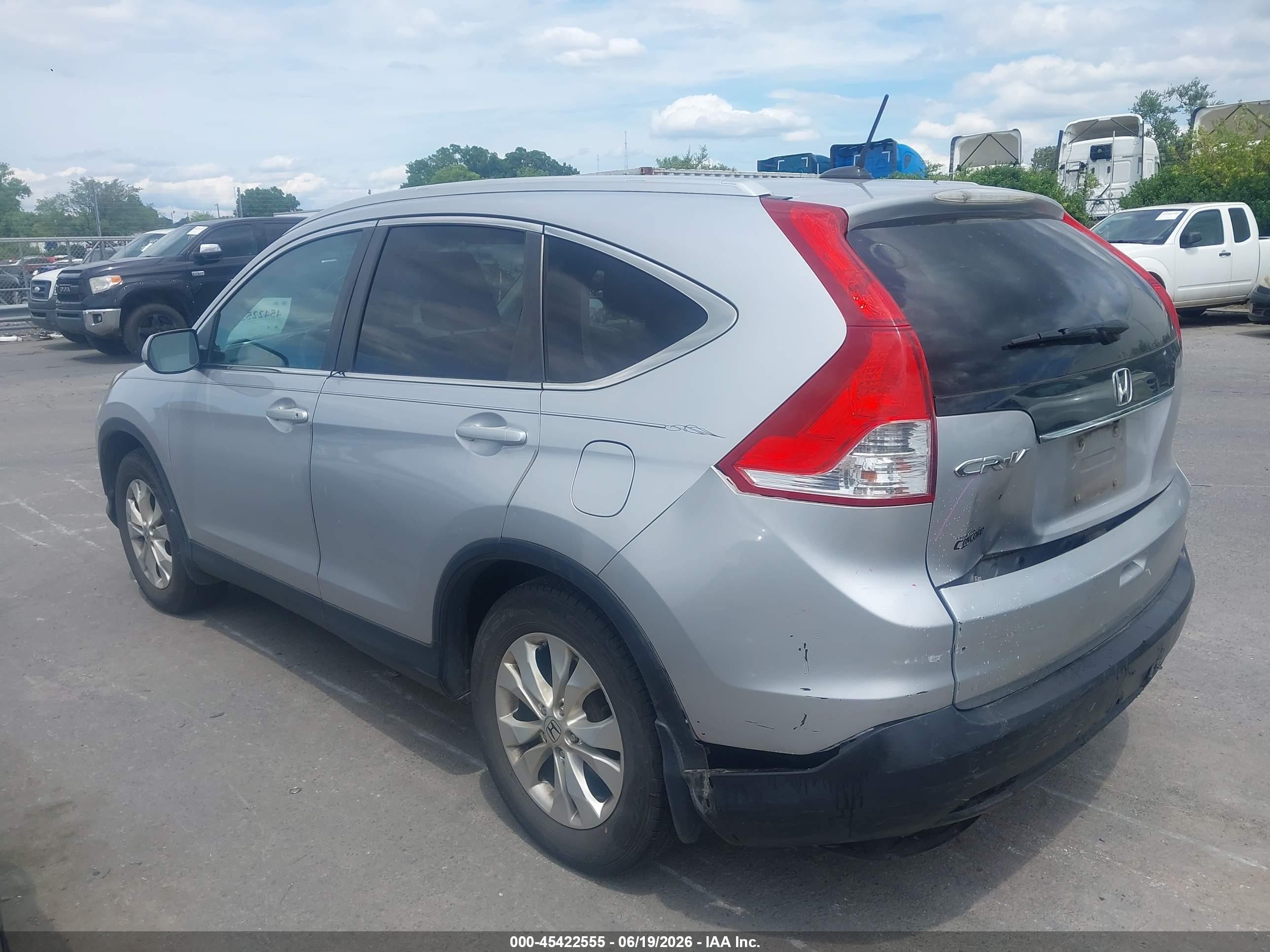 2013 Honda Cr-v Ex-l Silver vin: 5J6RM3H73DL040635