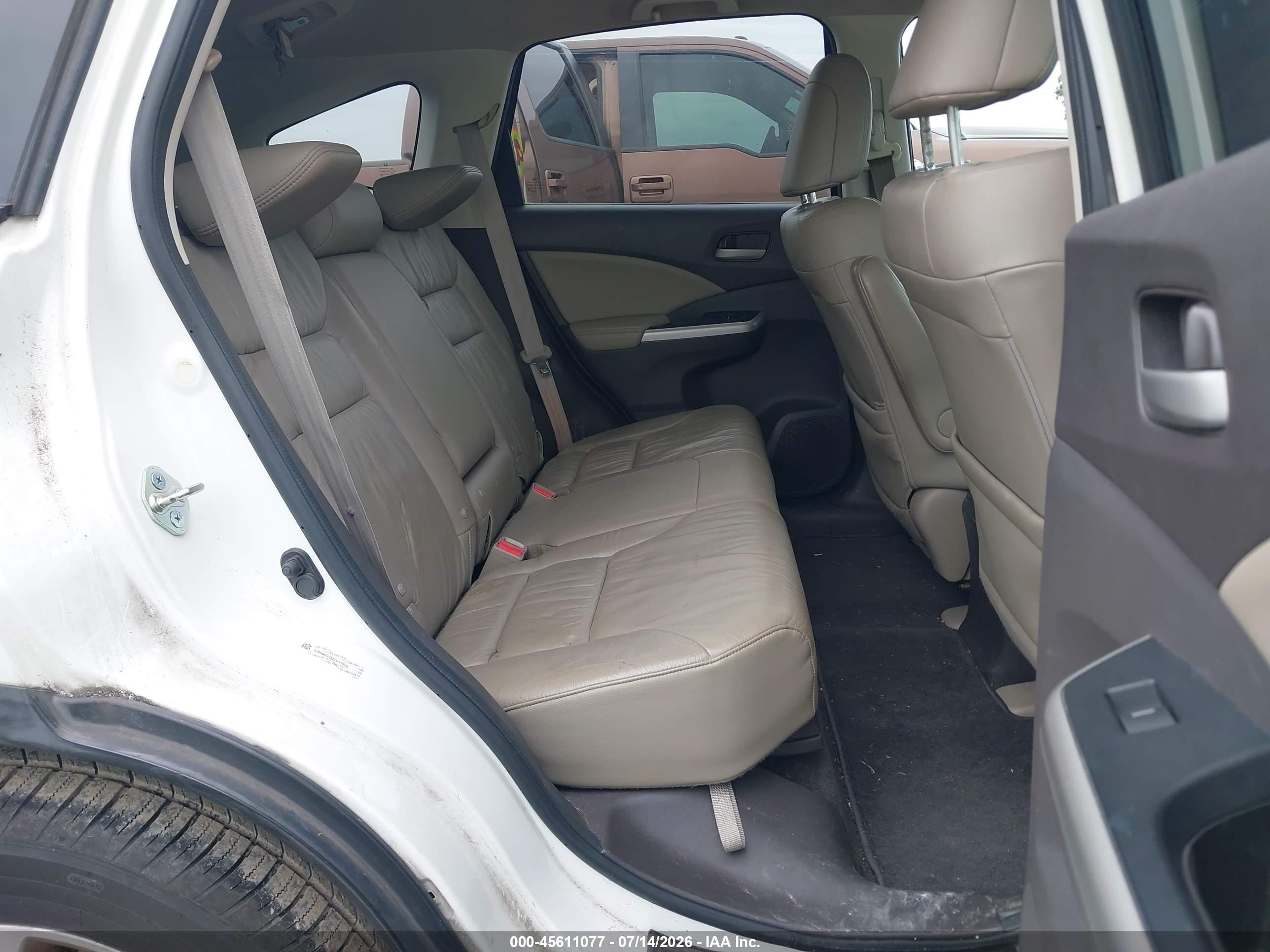 2013 Honda Cr-v Ex-l Белый vin: 5J6RM3H73DL047505