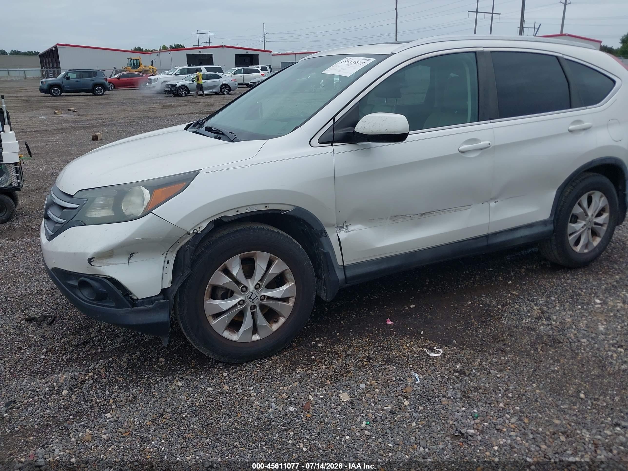 2013 Honda Cr-v Ex-l Белый vin: 5J6RM3H73DL047505