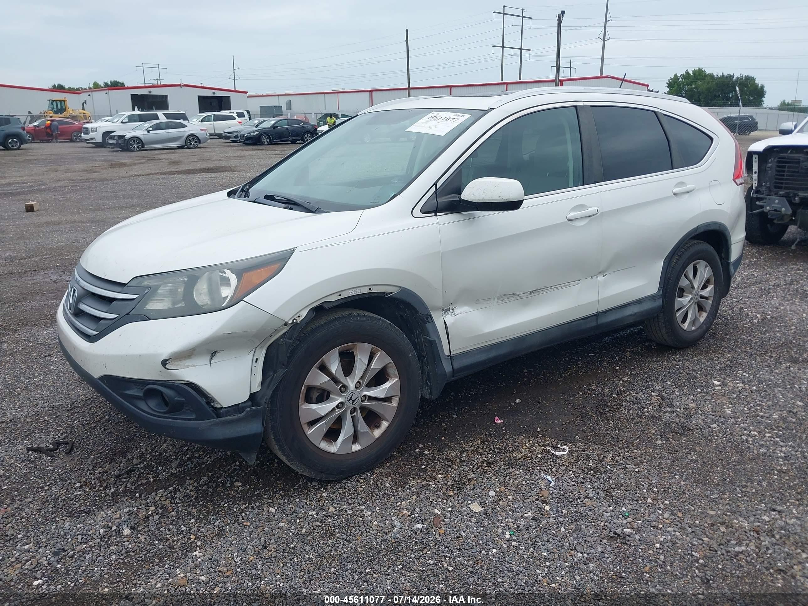 2013 Honda Cr-v Ex-l Белый vin: 5J6RM3H73DL047505