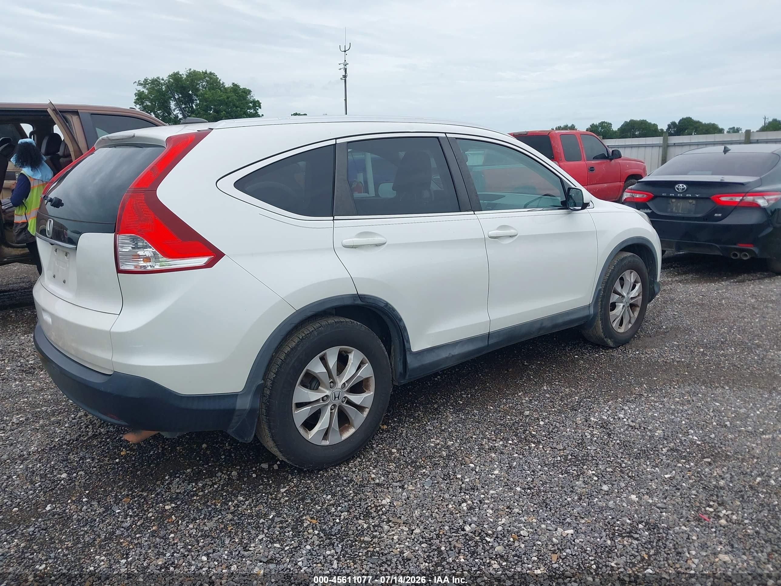 2013 Honda Cr-v Ex-l Белый vin: 5J6RM3H73DL047505