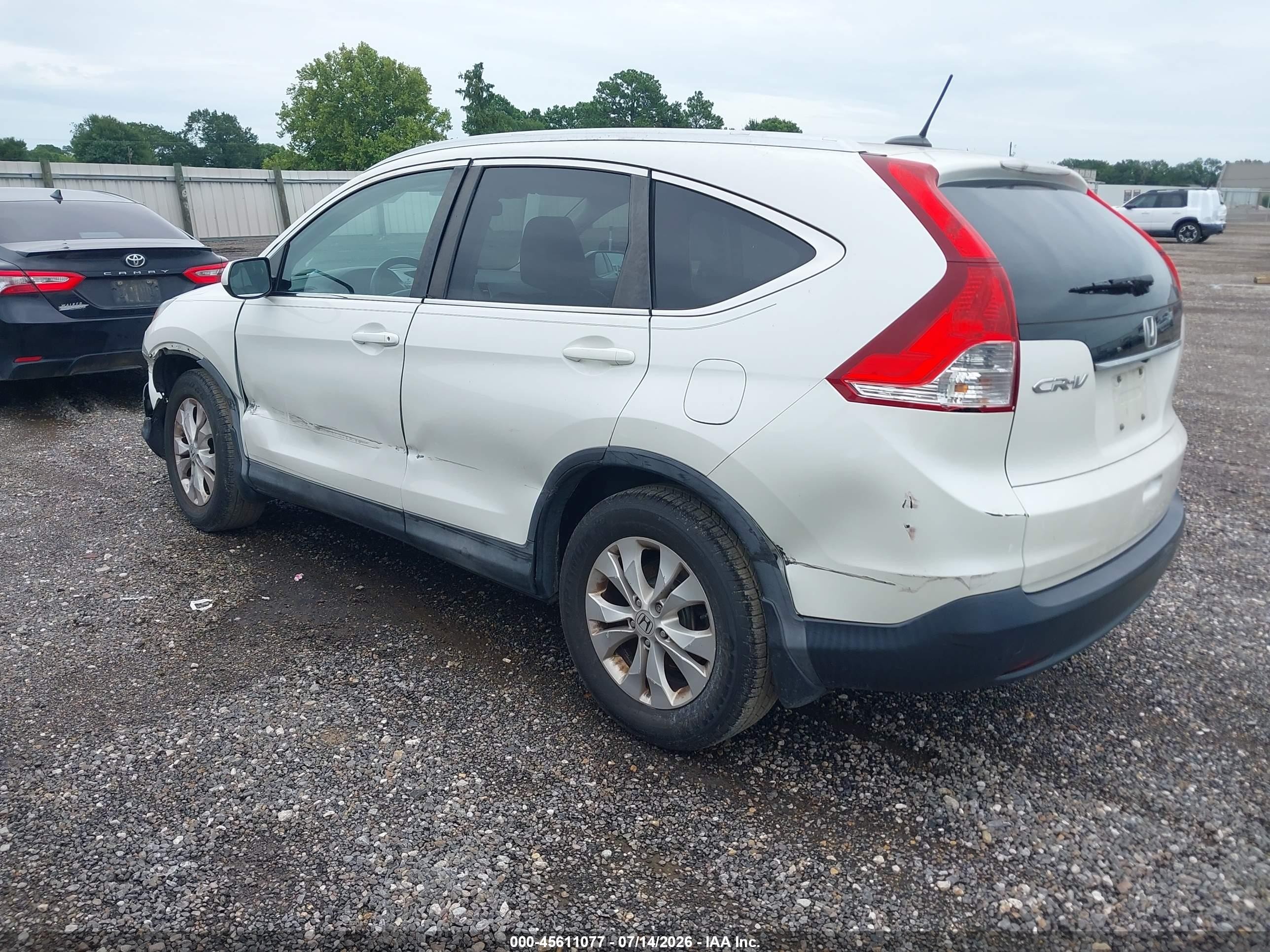 2013 Honda Cr-v Ex-l Белый vin: 5J6RM3H73DL047505
