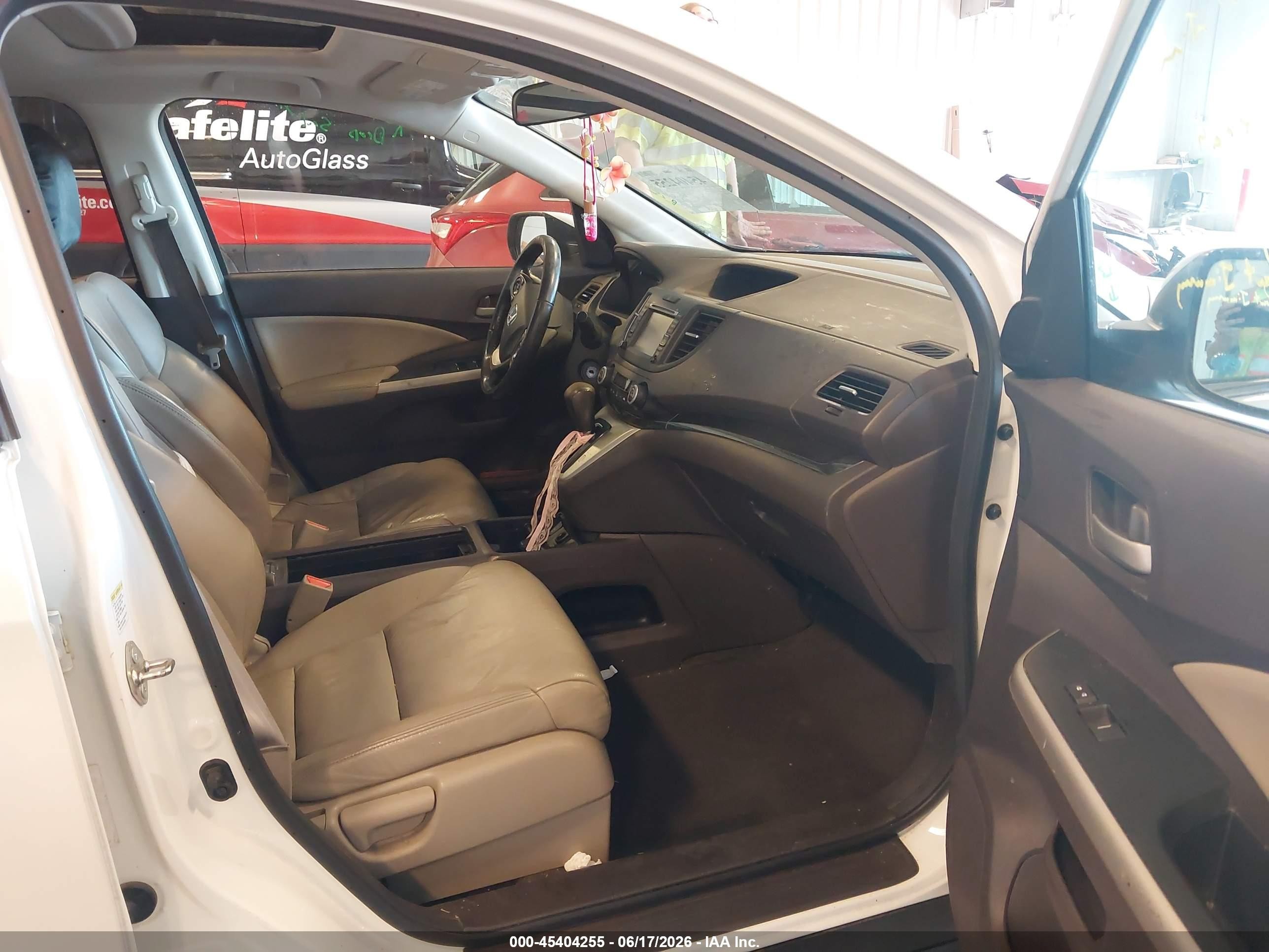 2014 Honda Cr-v Ex-l White vin: 5J6RM3H73EL006339