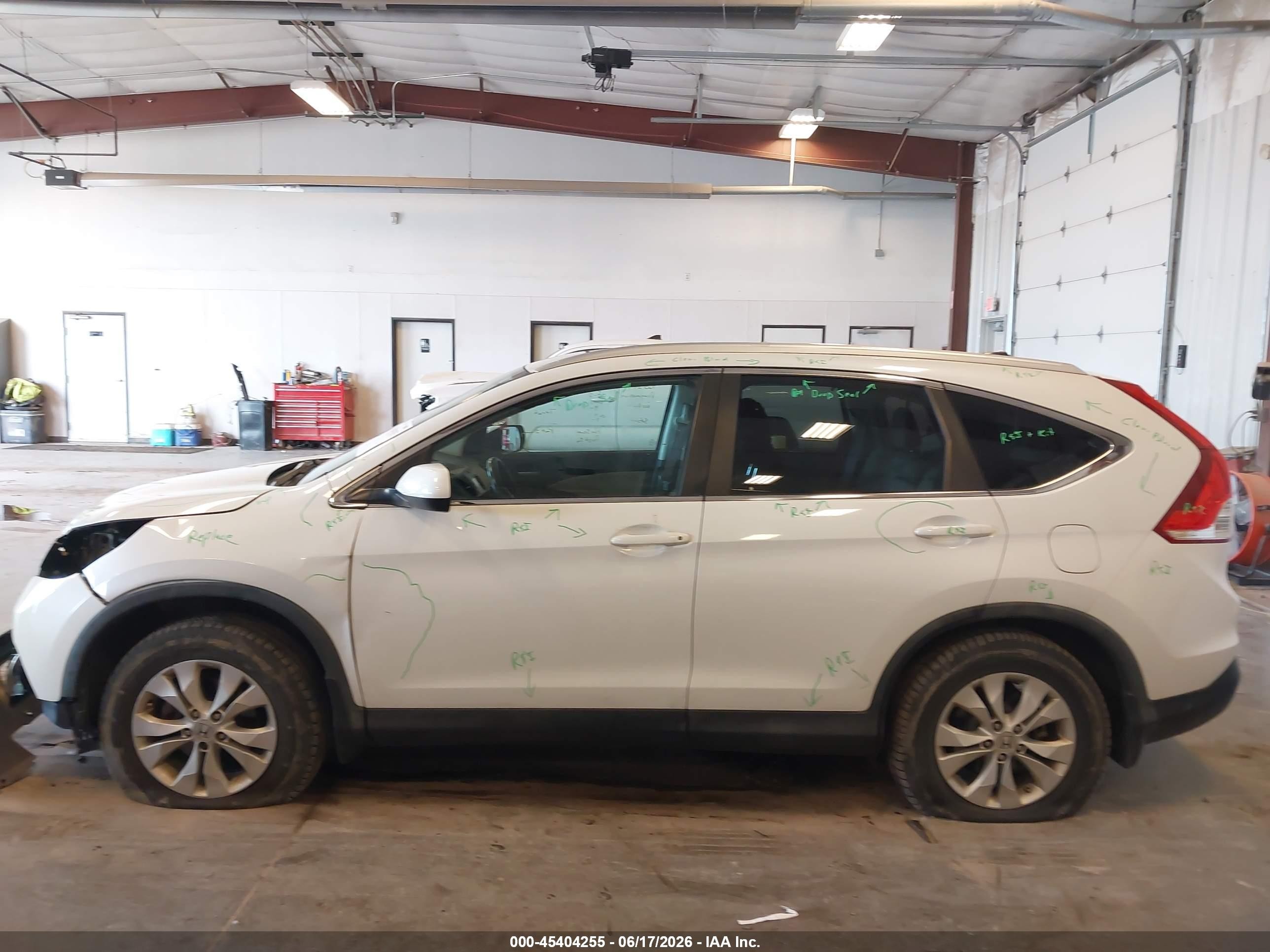 2014 Honda Cr-v Ex-l White vin: 5J6RM3H73EL006339