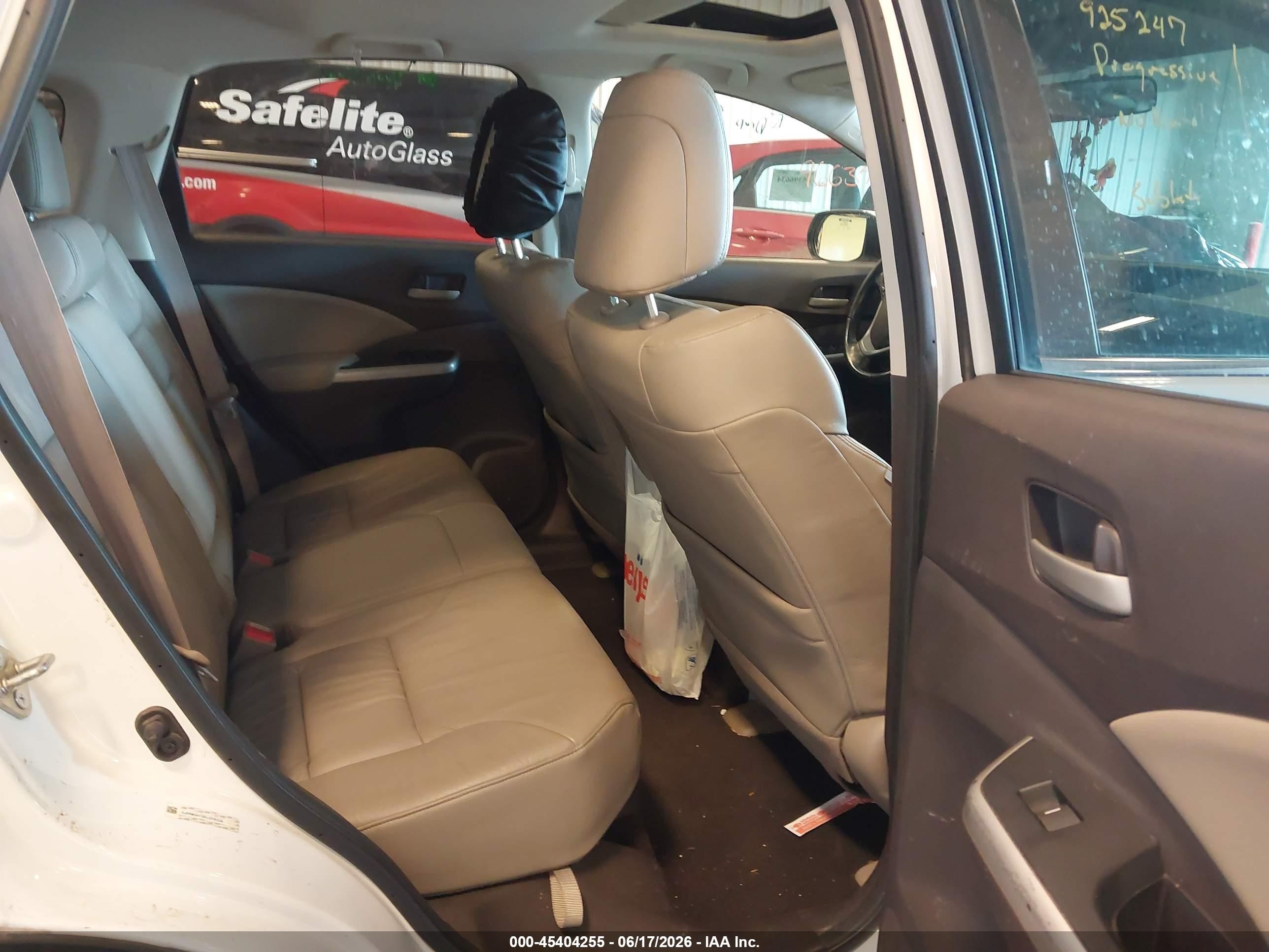 2014 Honda Cr-v Ex-l White vin: 5J6RM3H73EL006339