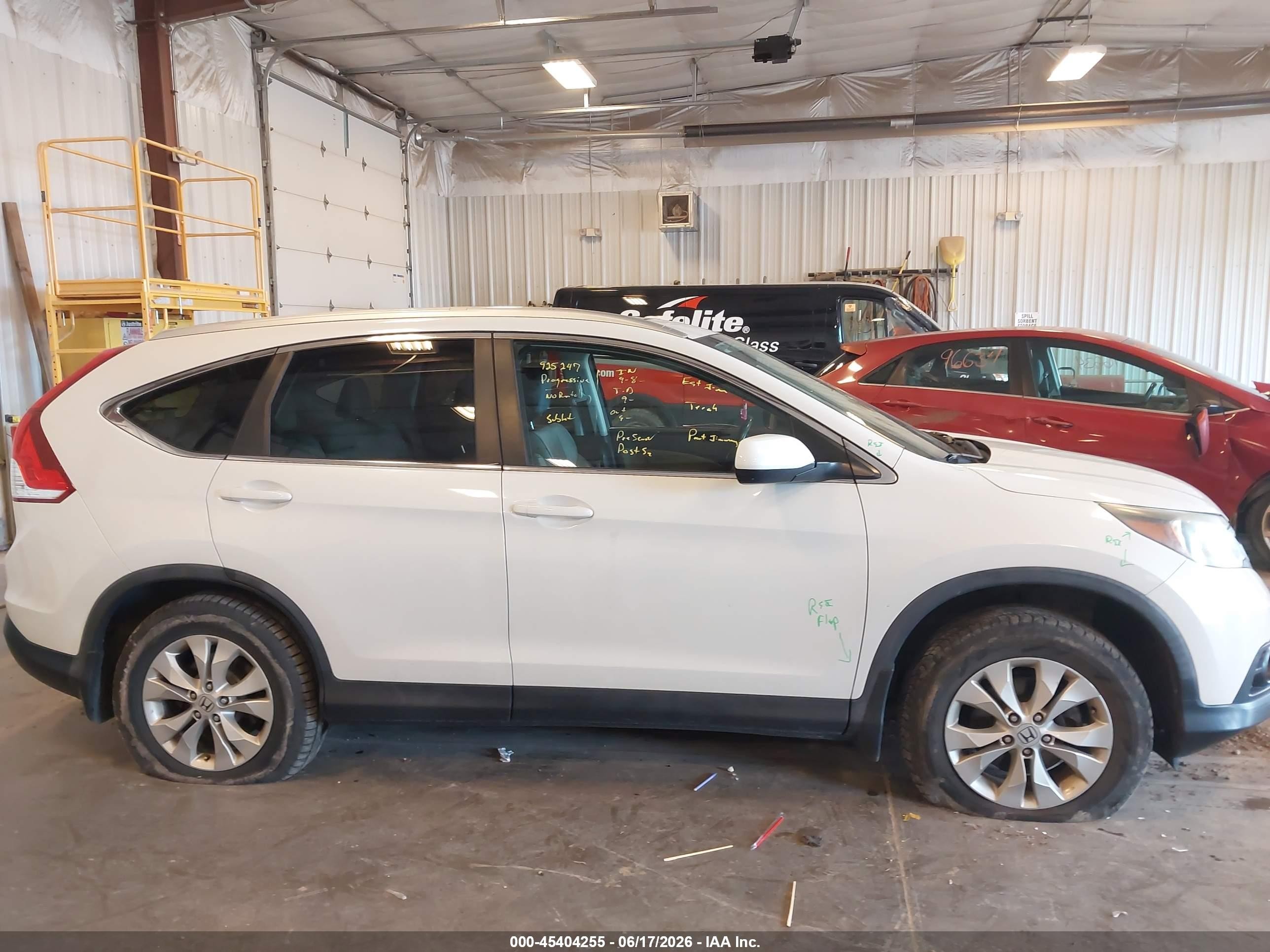 2014 Honda Cr-v Ex-l White vin: 5J6RM3H73EL006339