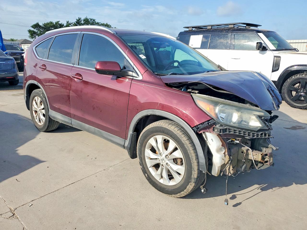 2014 Honda Cr-v Exl Maroon vin: 5J6RM3H73EL009872