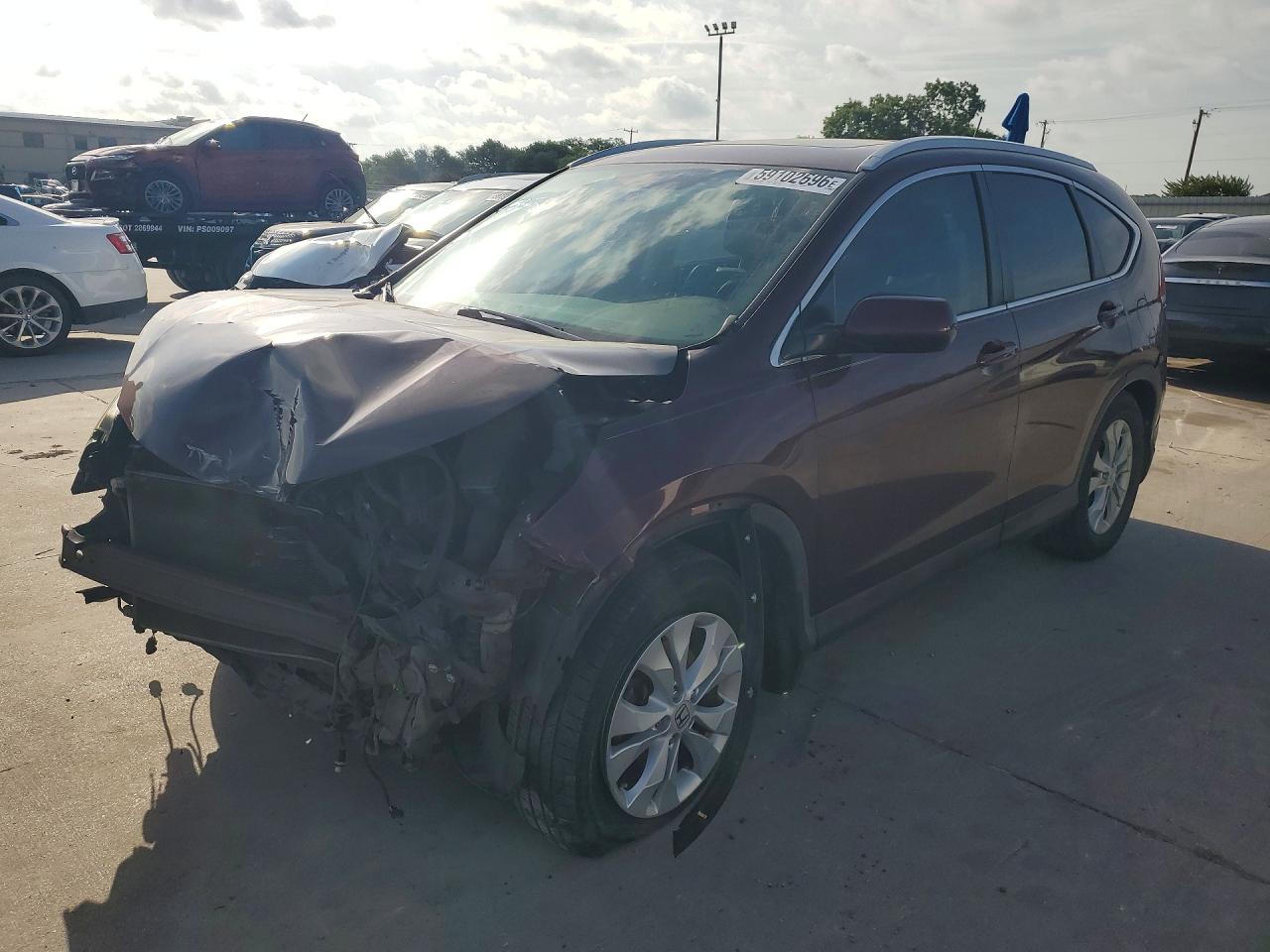 2014 Honda Cr-v Exl Maroon vin: 5J6RM3H73EL009872