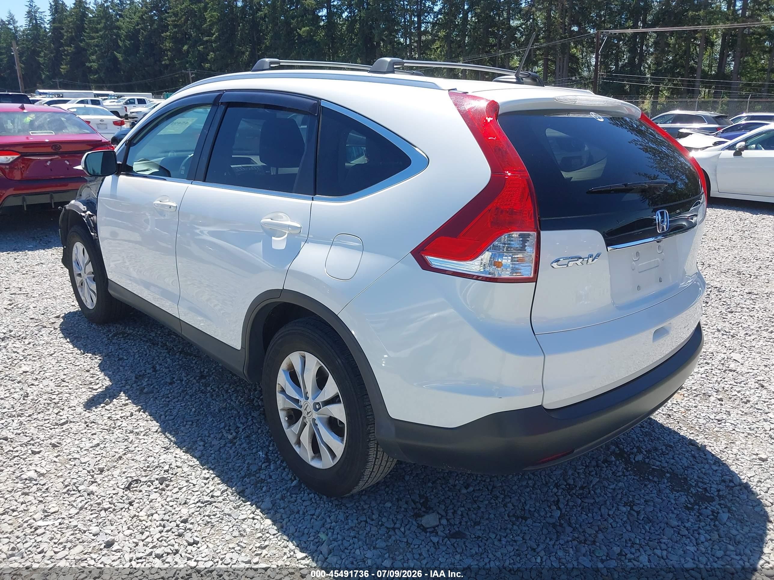 2014 Honda Cr-v Ex-l White vin: 5J6RM3H73EL013520
