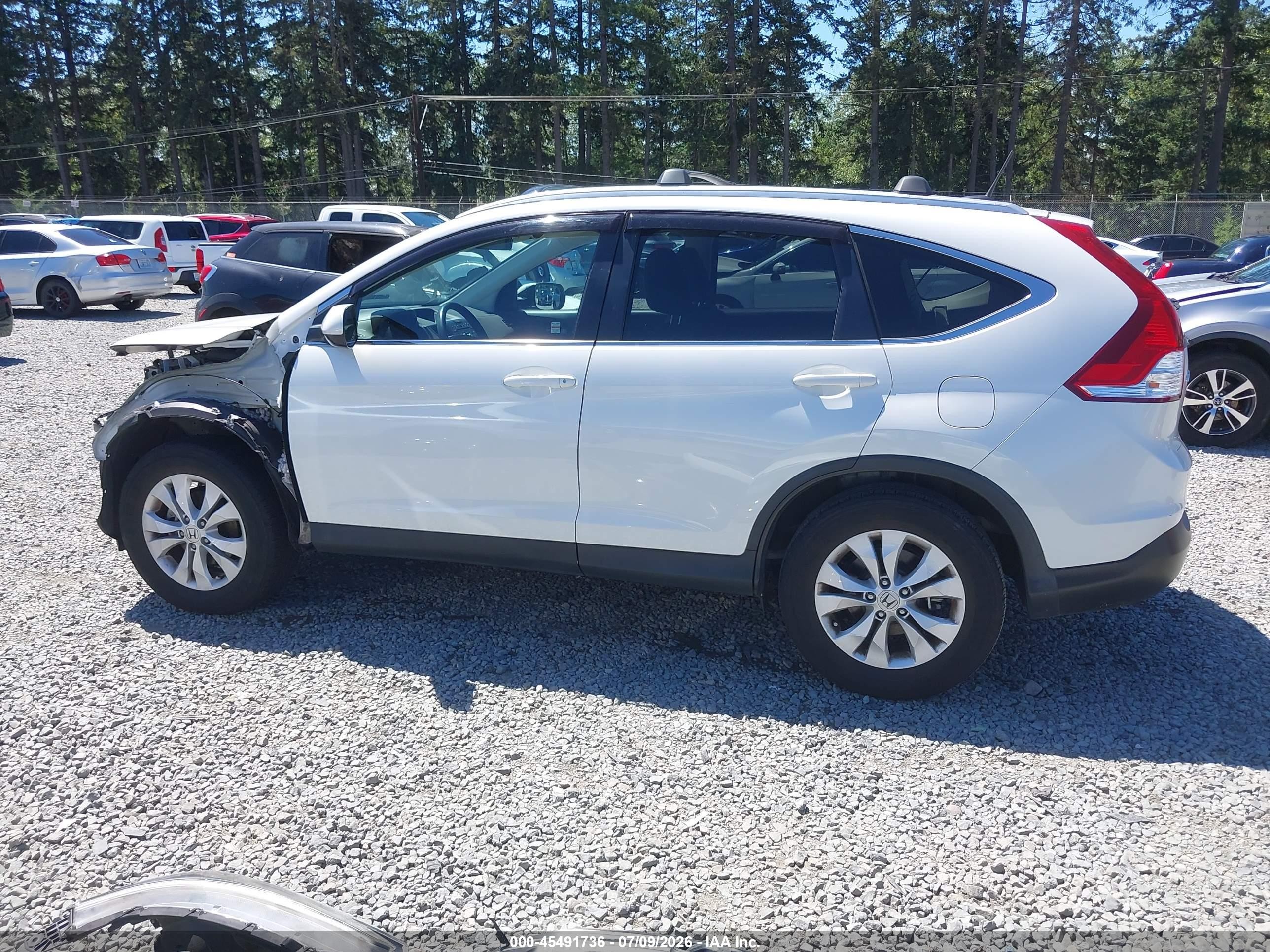 2014 Honda Cr-v Ex-l White vin: 5J6RM3H73EL013520