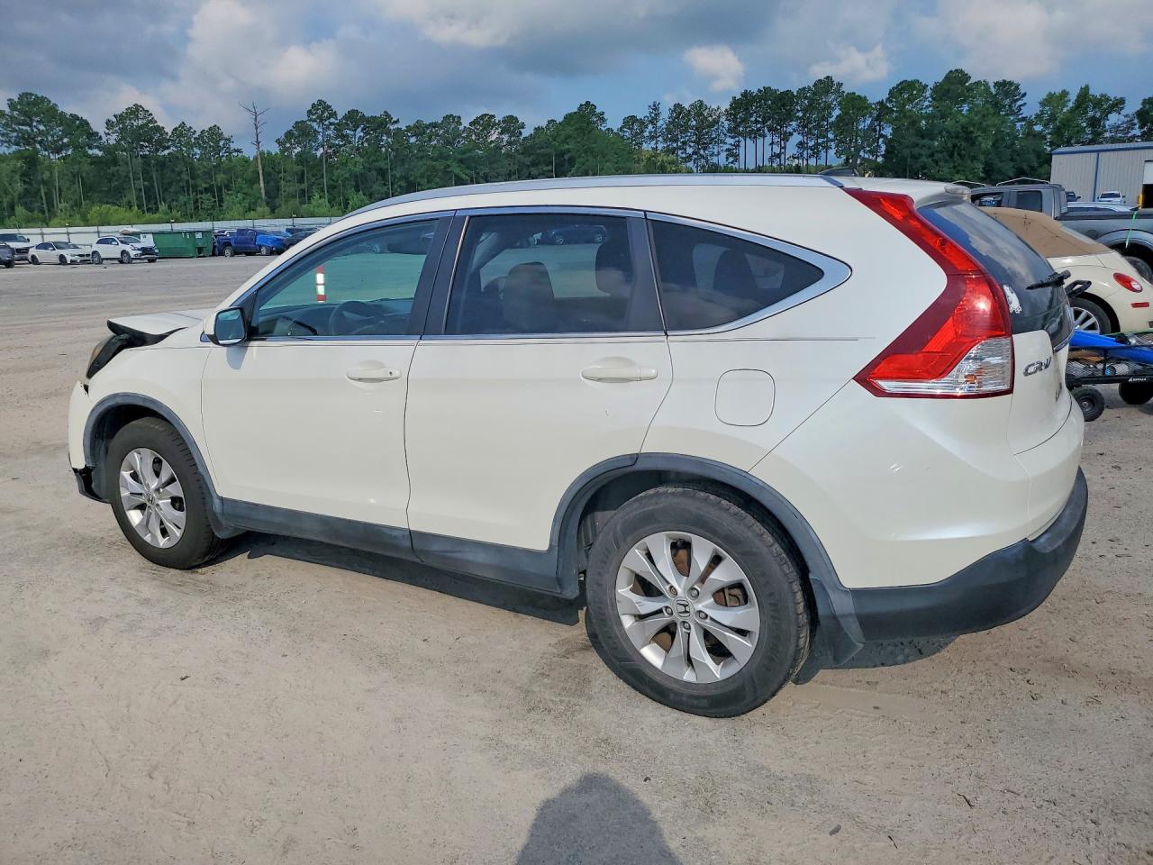 2014 Honda Cr-v Exl White vin: 5J6RM3H73EL019351
