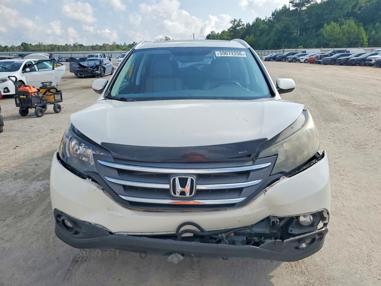 2014 Honda Cr-v Exl White vin: 5J6RM3H73EL019351