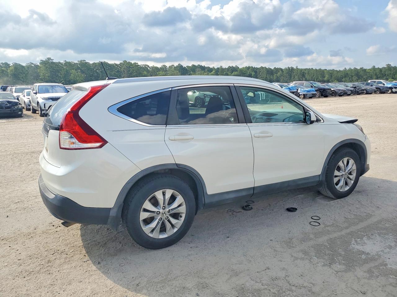 2014 Honda Cr-v Exl White vin: 5J6RM3H73EL019351