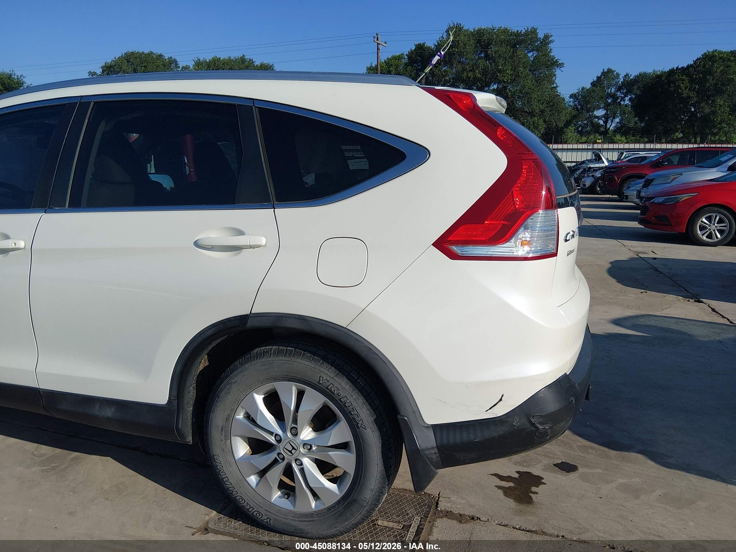 2014 Honda Cr-v Ex-l White vin: 5J6RM3H73EL026137