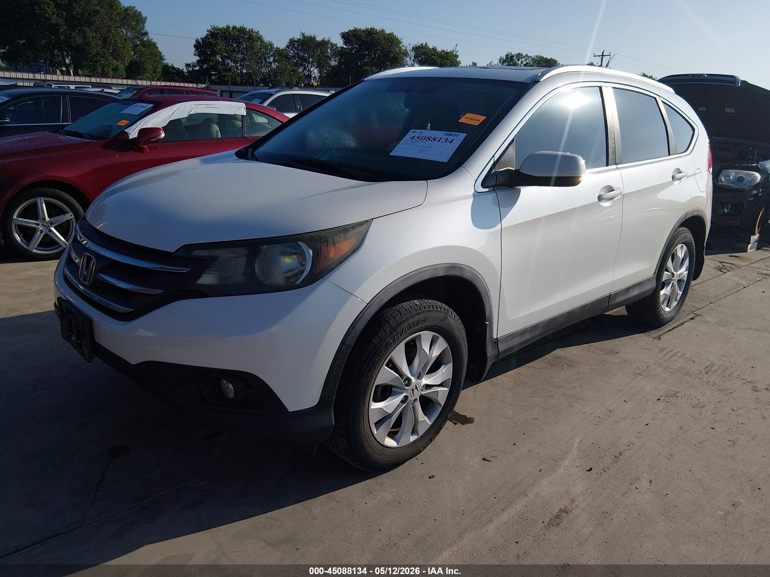 2014 Honda Cr-v Ex-l White vin: 5J6RM3H73EL026137