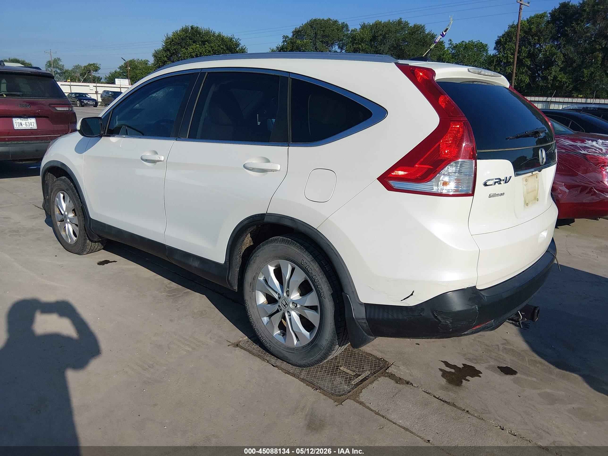 2014 Honda Cr-v Ex-l White vin: 5J6RM3H73EL026137