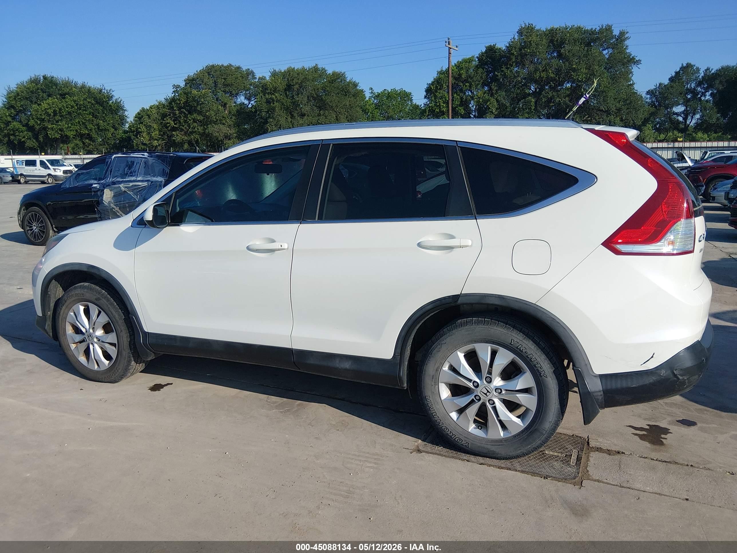 2014 Honda Cr-v Ex-l White vin: 5J6RM3H73EL026137