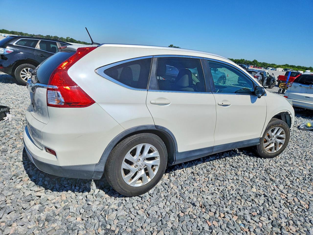 2015 Honda Cr-v Exl White vin: 5J6RM3H73FL023594