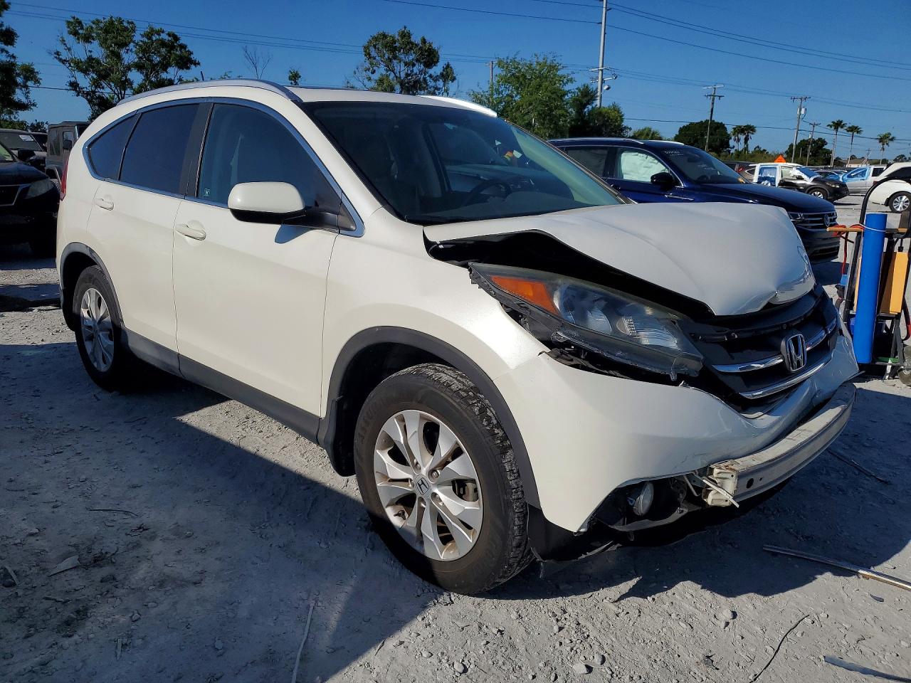 2012 Honda Cr-v Exl White vin: 5J6RM3H74CL042862