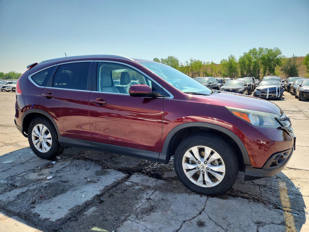 2013 Honda Cr-v Exl Maroon vin: 5J6RM3H74DL003352
