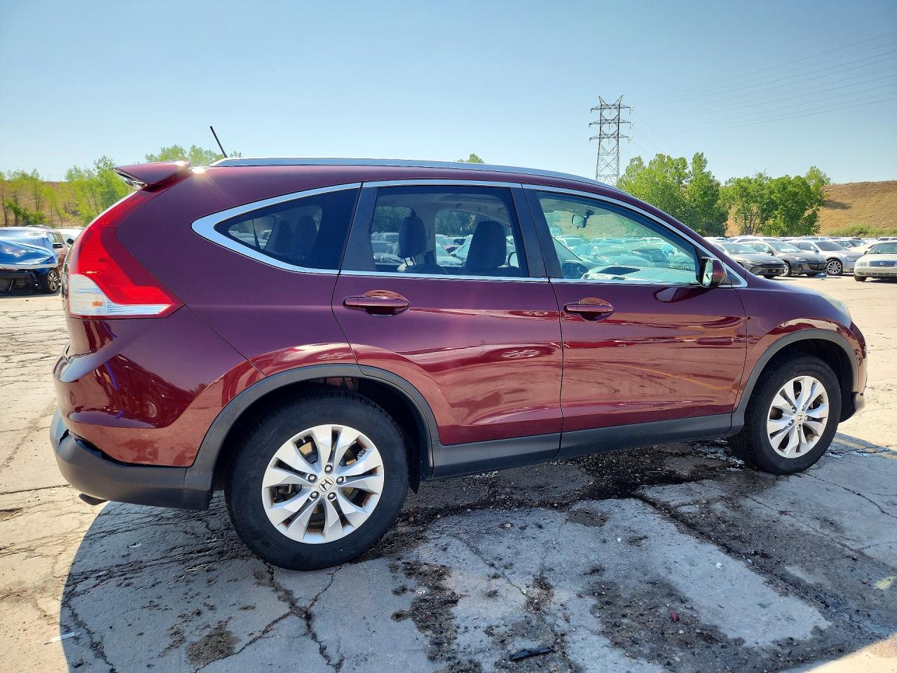 2013 Honda Cr-v Exl Maroon vin: 5J6RM3H74DL003352
