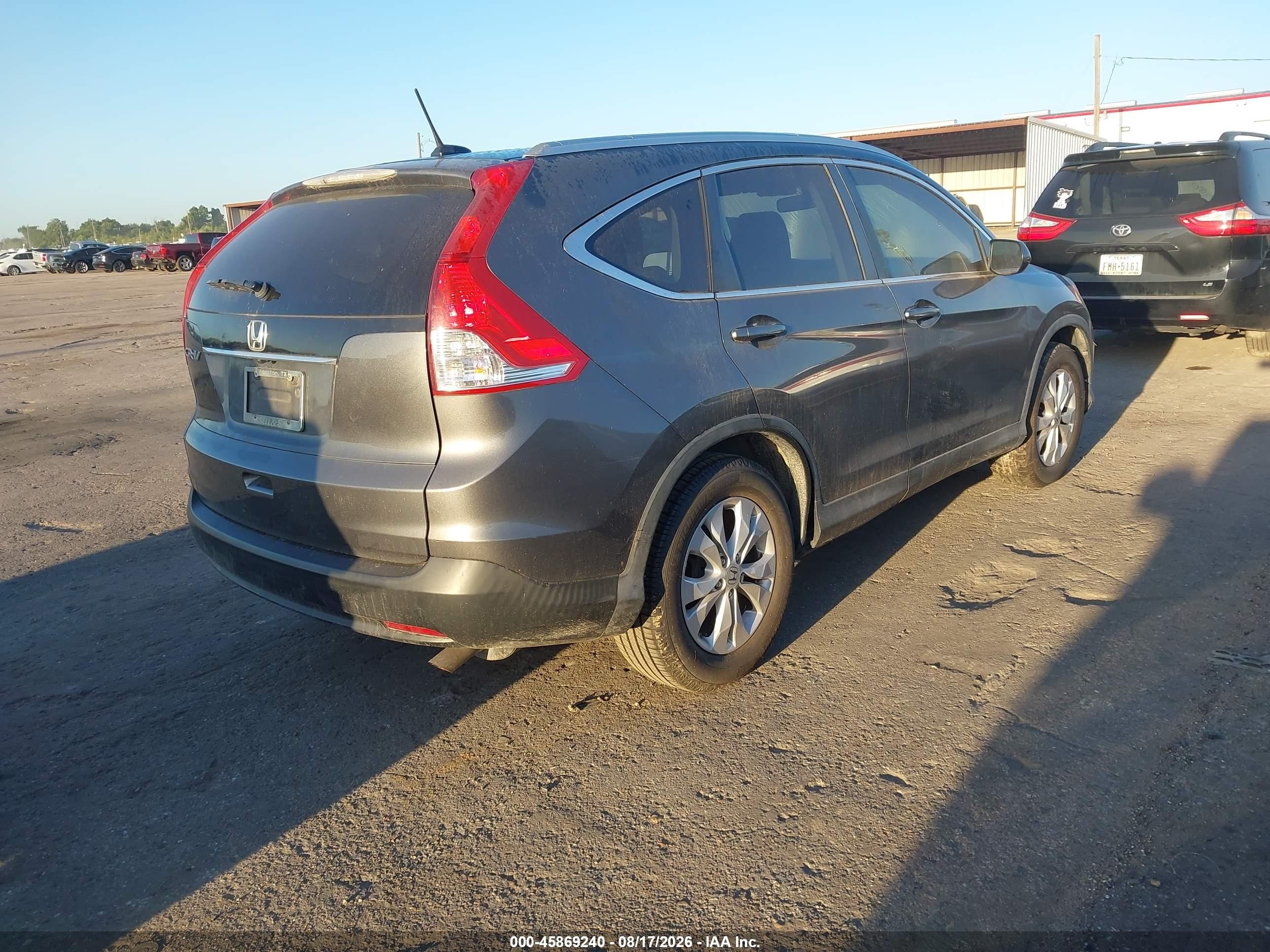 2013 Honda Cr-v Ex-l Gray vin: 5J6RM3H74DL015940