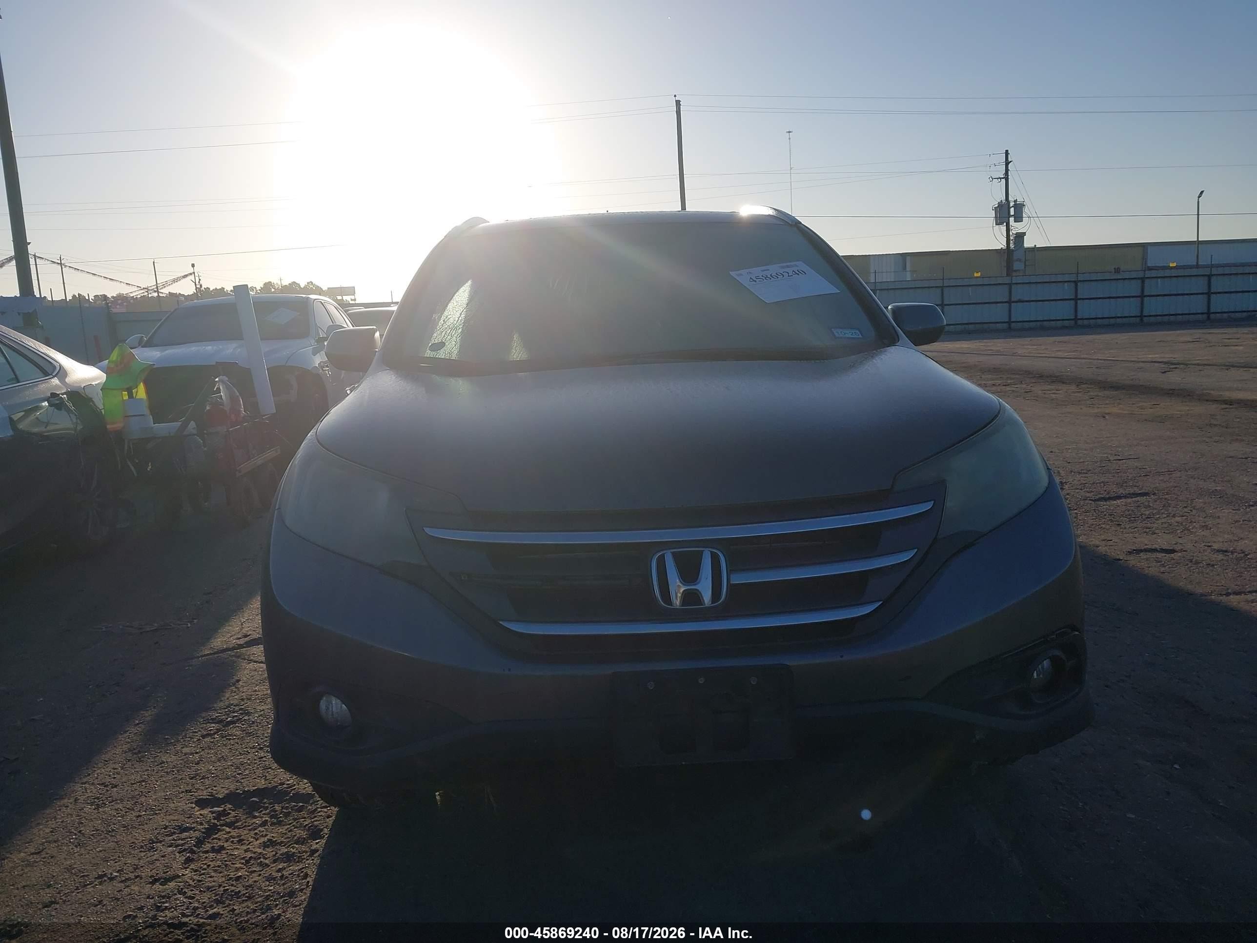 2013 Honda Cr-v Ex-l Gray vin: 5J6RM3H74DL015940