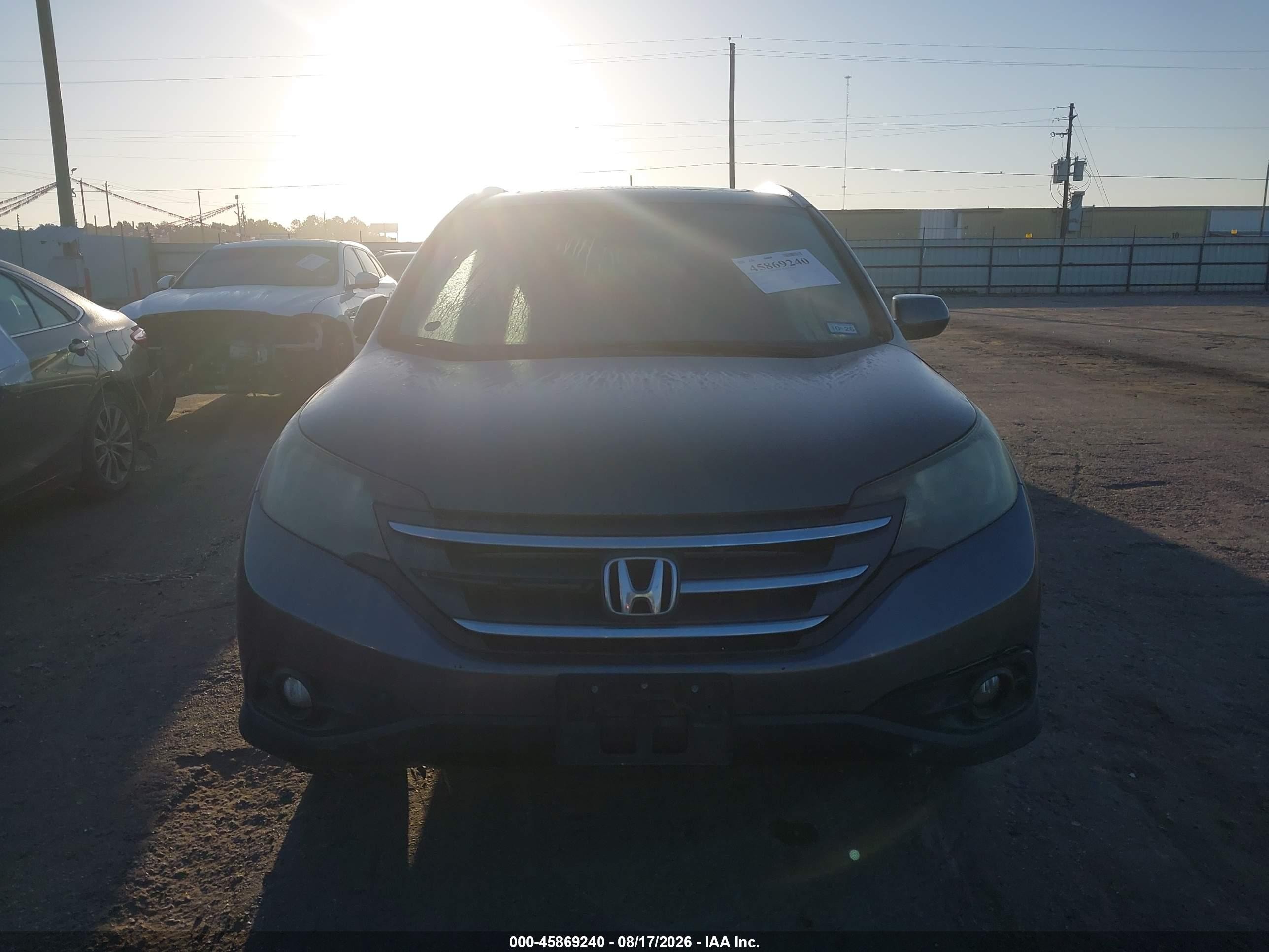 2013 Honda Cr-v Ex-l Gray vin: 5J6RM3H74DL015940