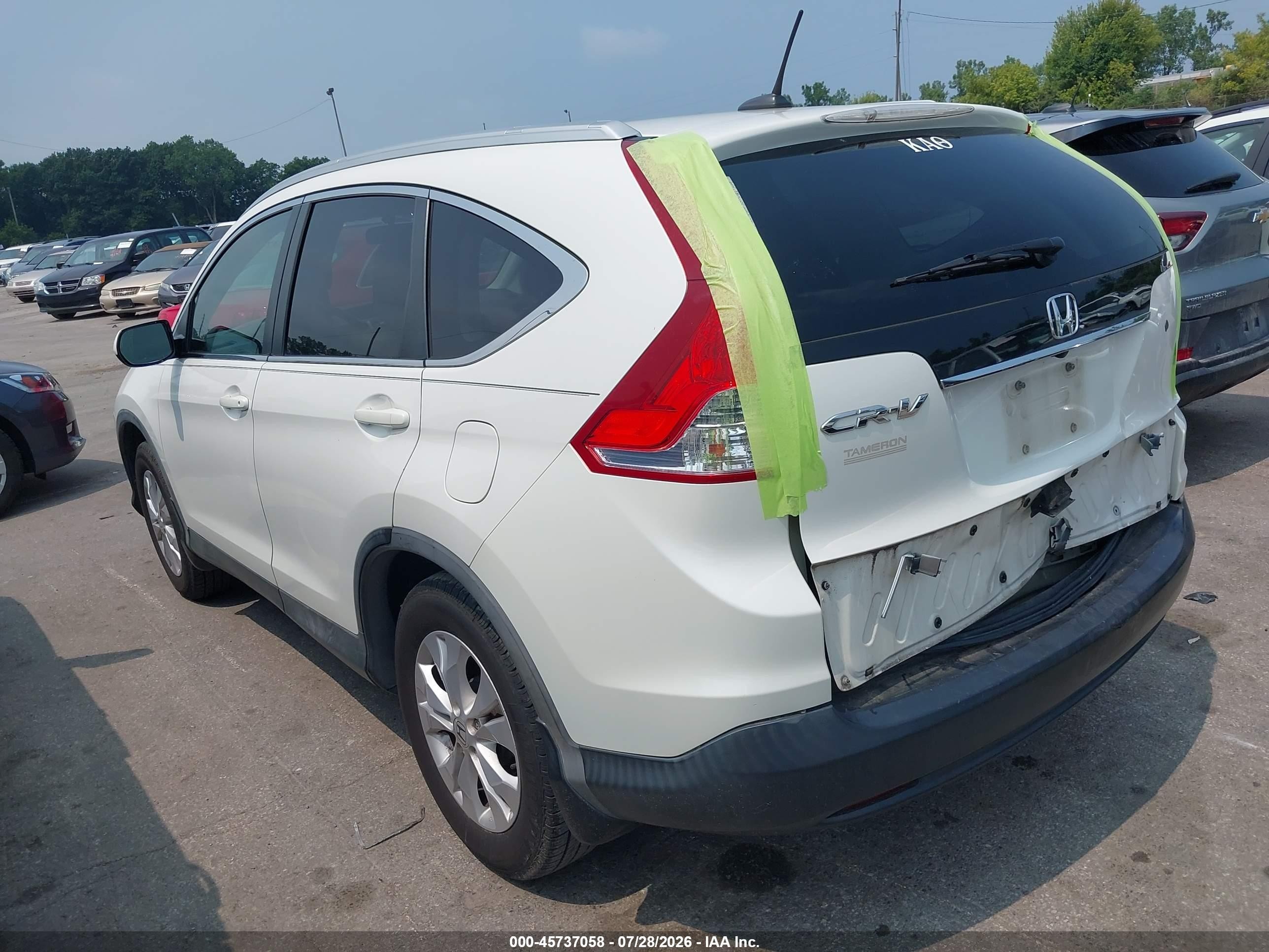 2013 Honda Cr-v Ex-l White vin: 5J6RM3H74DL016473