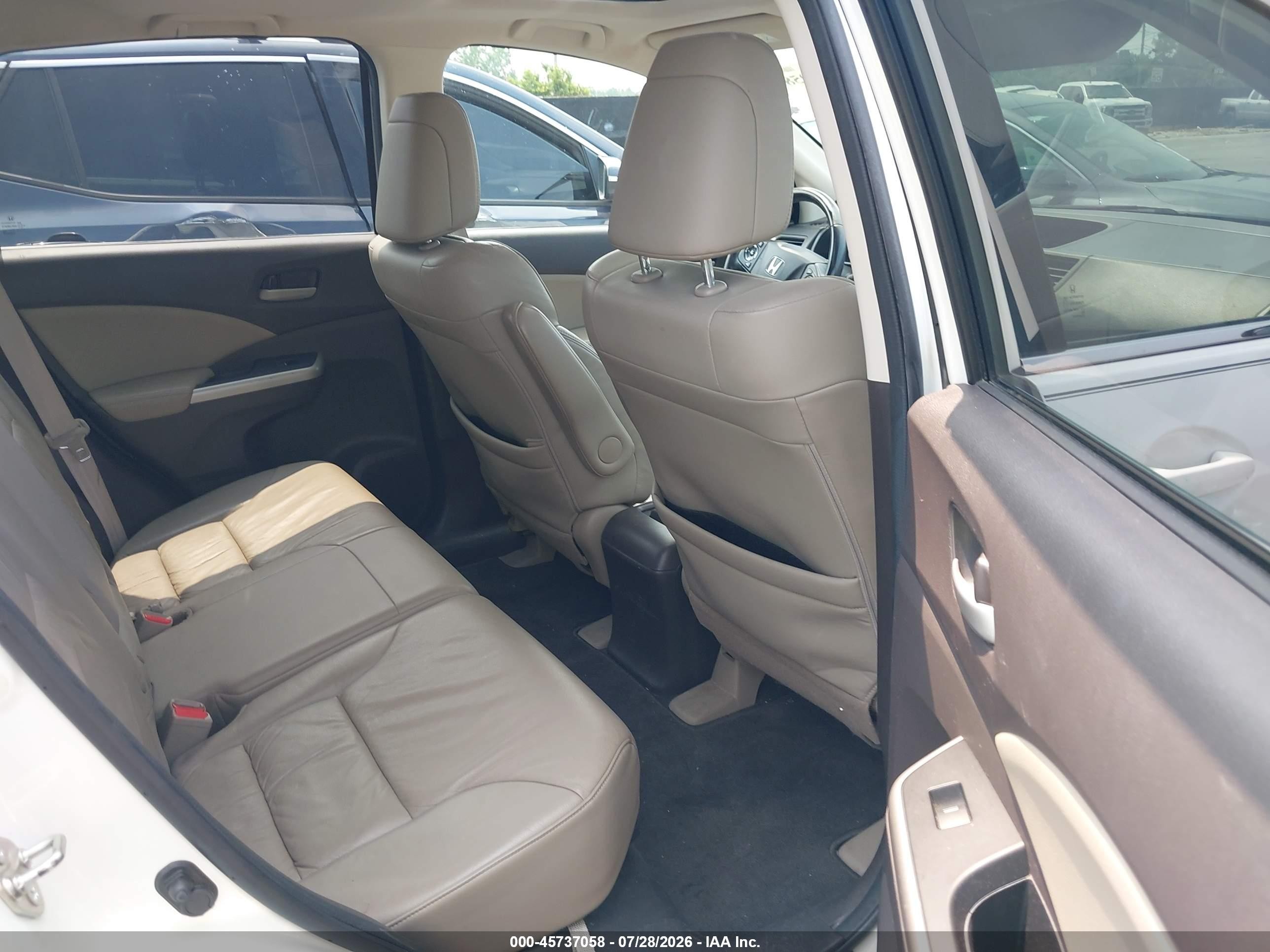 2013 Honda Cr-v Ex-l White vin: 5J6RM3H74DL016473