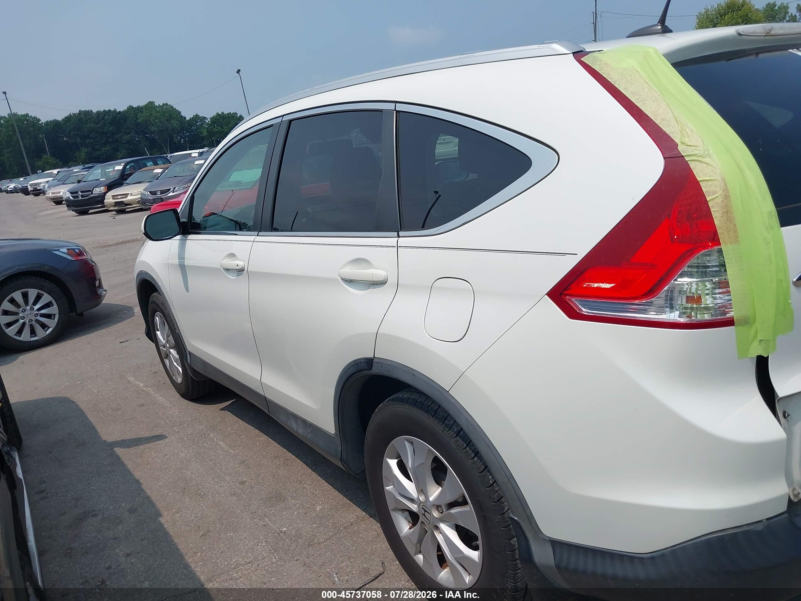 2013 Honda Cr-v Ex-l White vin: 5J6RM3H74DL016473