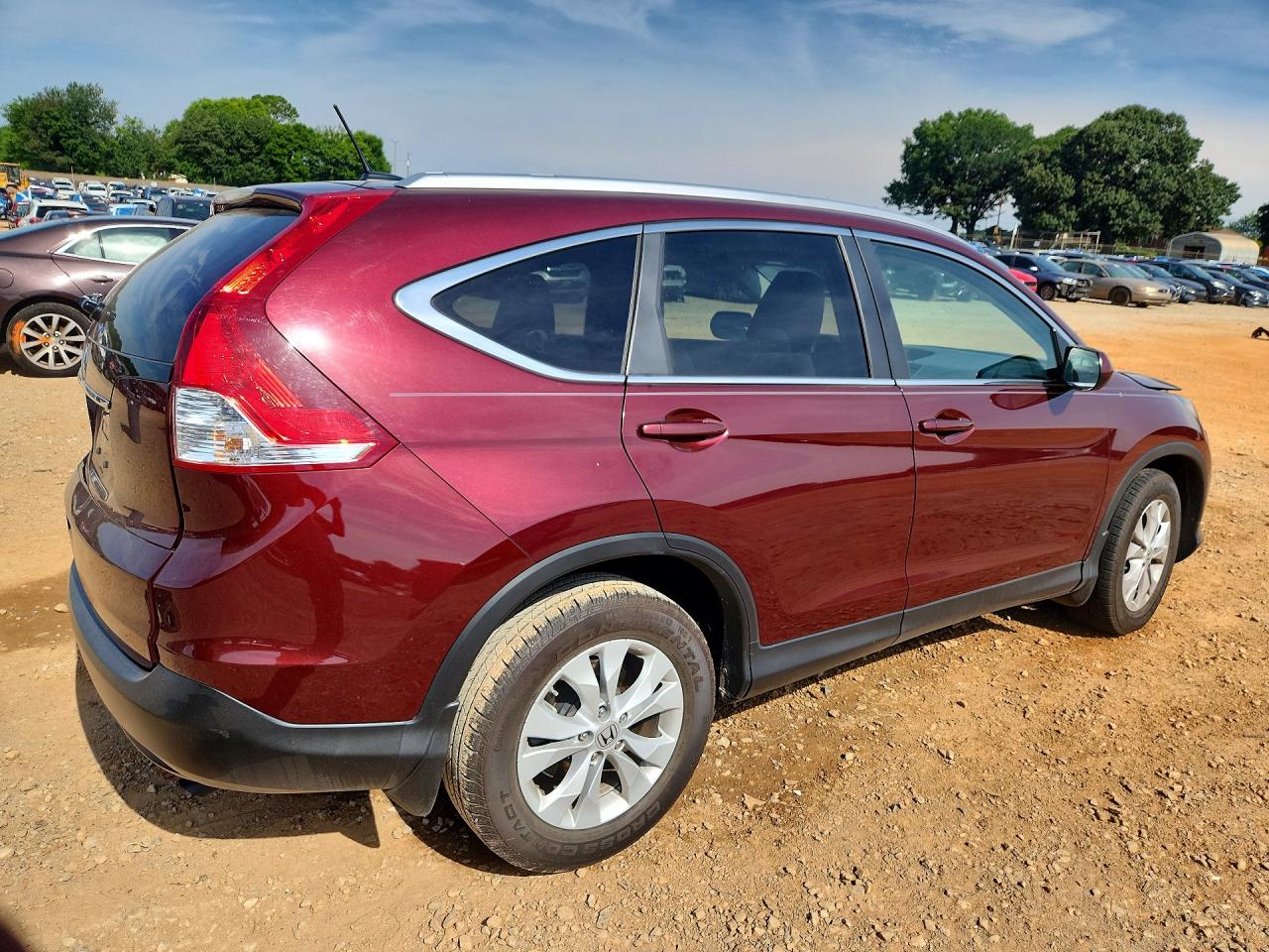 2013 Honda Cr-v Exl Burgundy vin: 5J6RM3H74DL017722