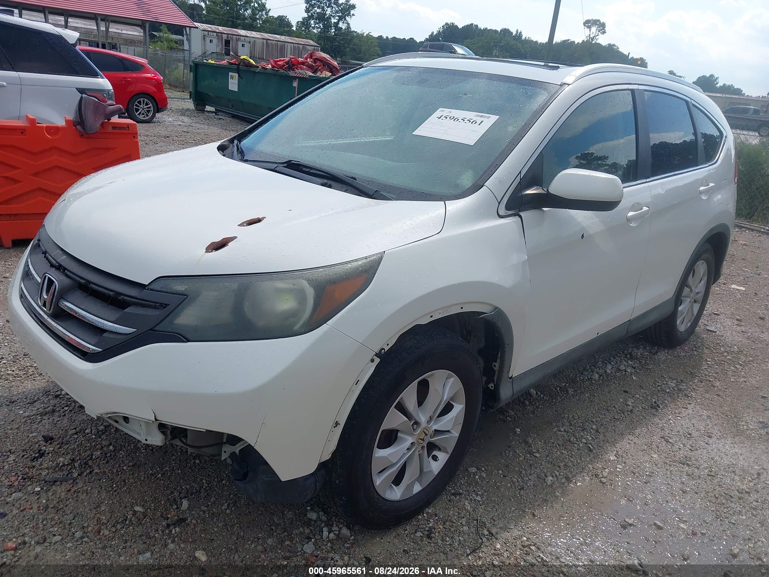 2013 Honda Cr-v Ex-l Белый vin: 5J6RM3H74DL022838