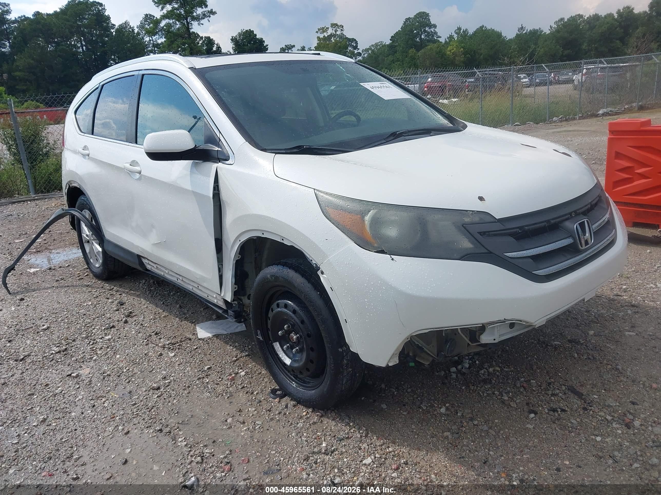 2013 Honda Cr-v Ex-l Белый vin: 5J6RM3H74DL022838